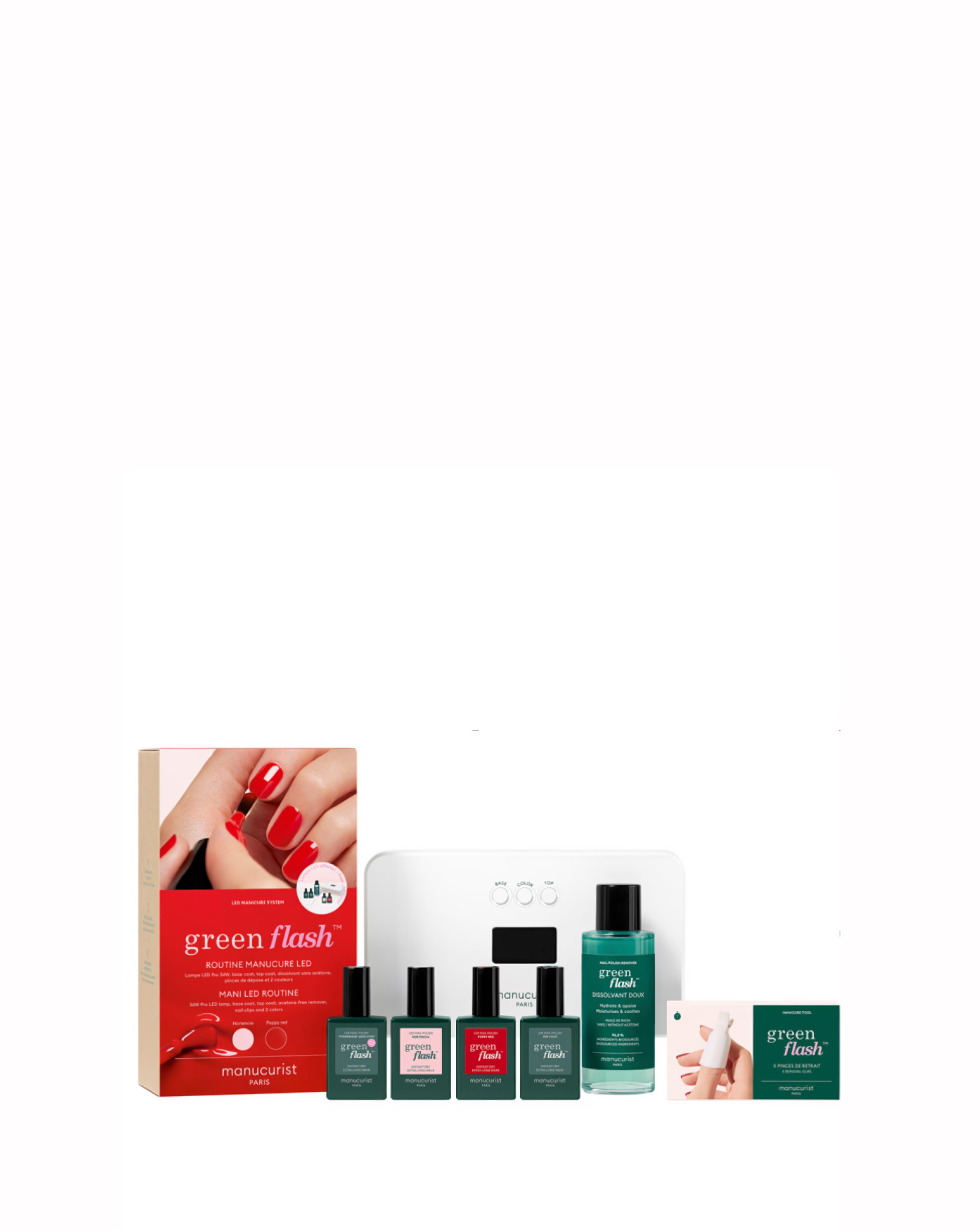 Manucurist Green Flash Gel Polish nail set with 36W foldable lamp worth 149