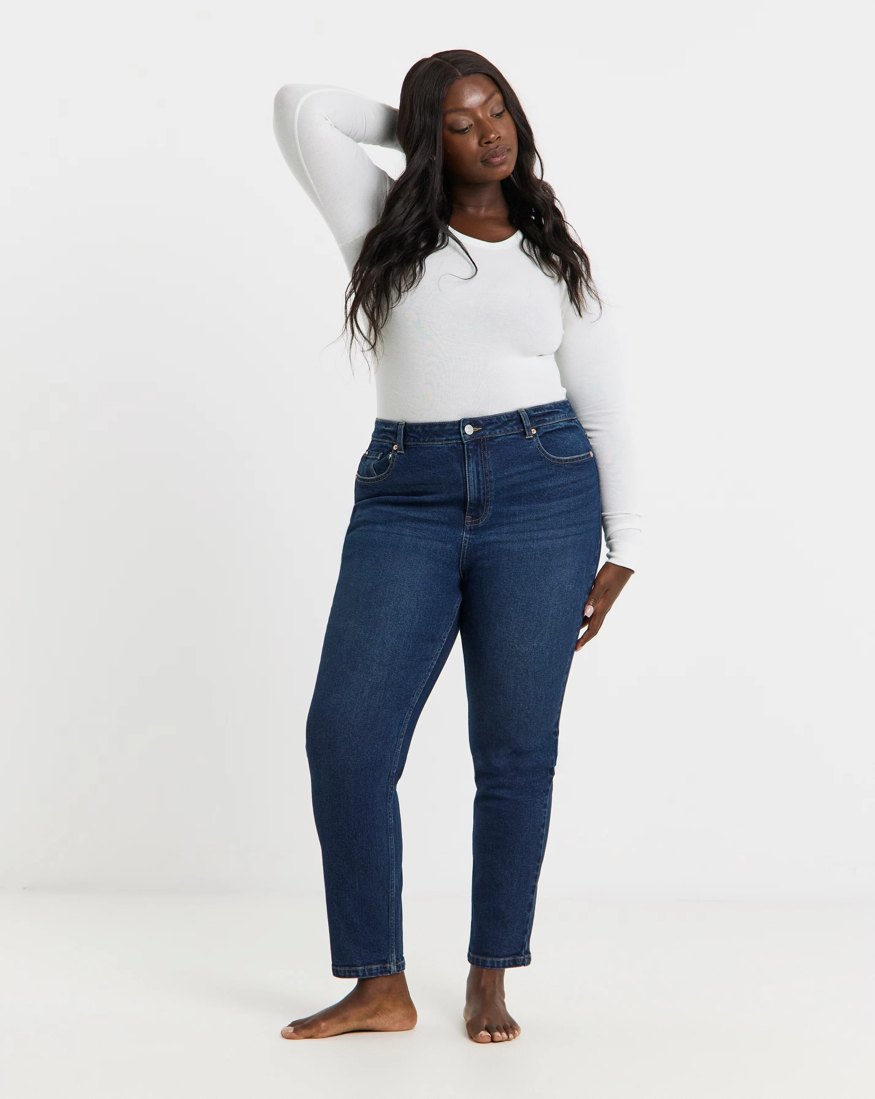 Indigo Authentic Slim Straight Jeans