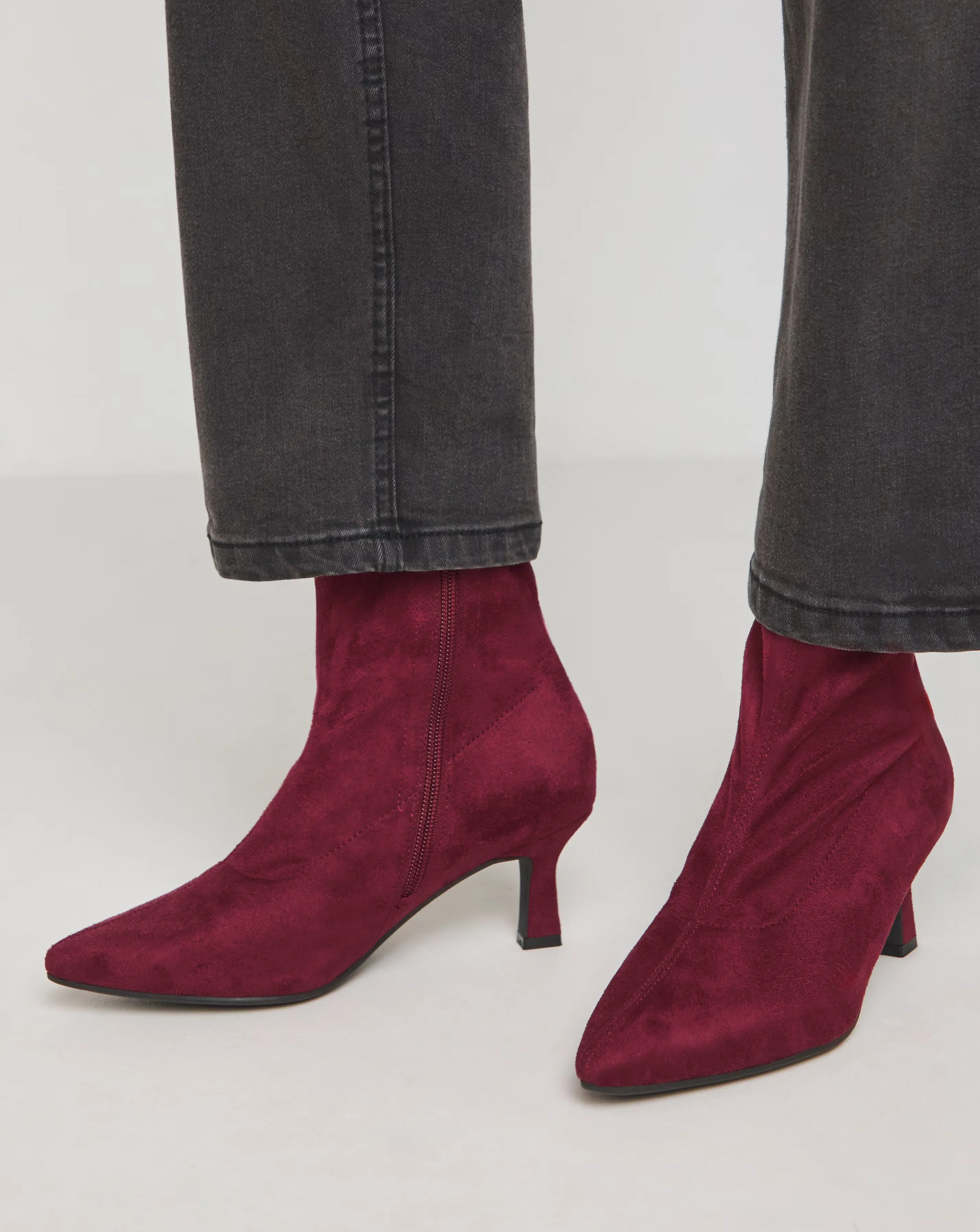 Ally Kitten Heel Sock Boot Extra Wide EEE Fit