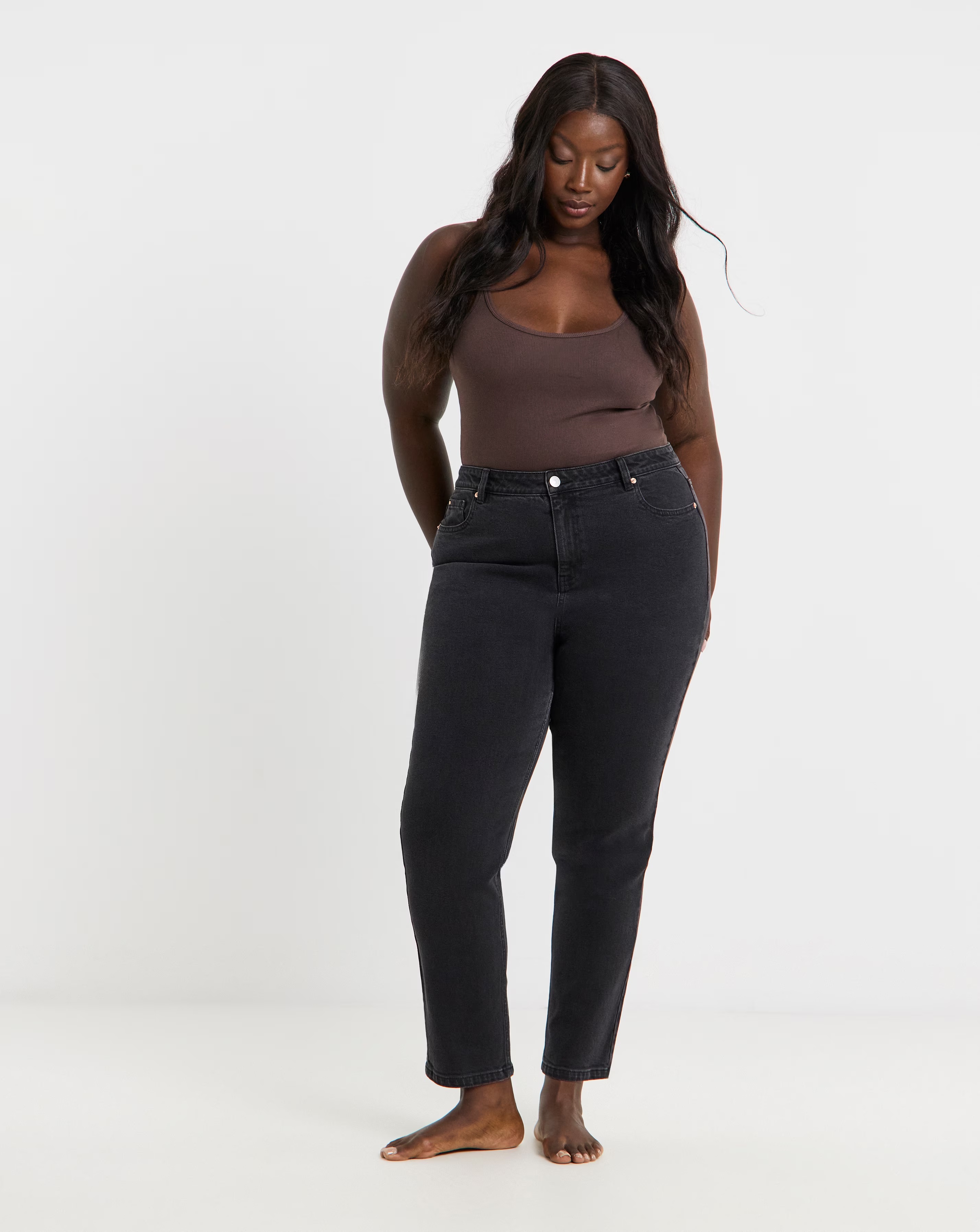 Black Authentic Slim Straight Jeans