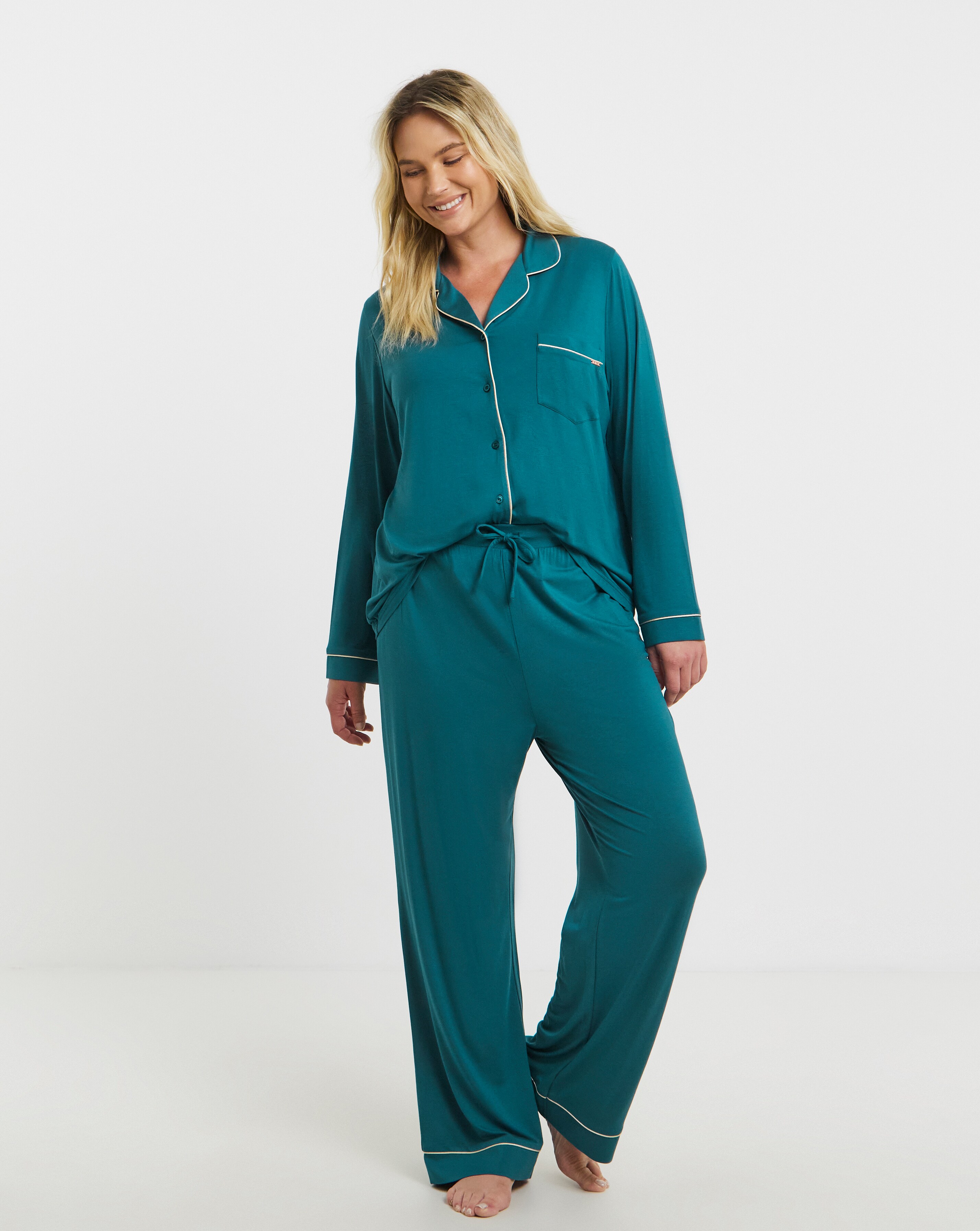 85433-figleaves-satin-trim-button-through-pyjama-set-1.webp