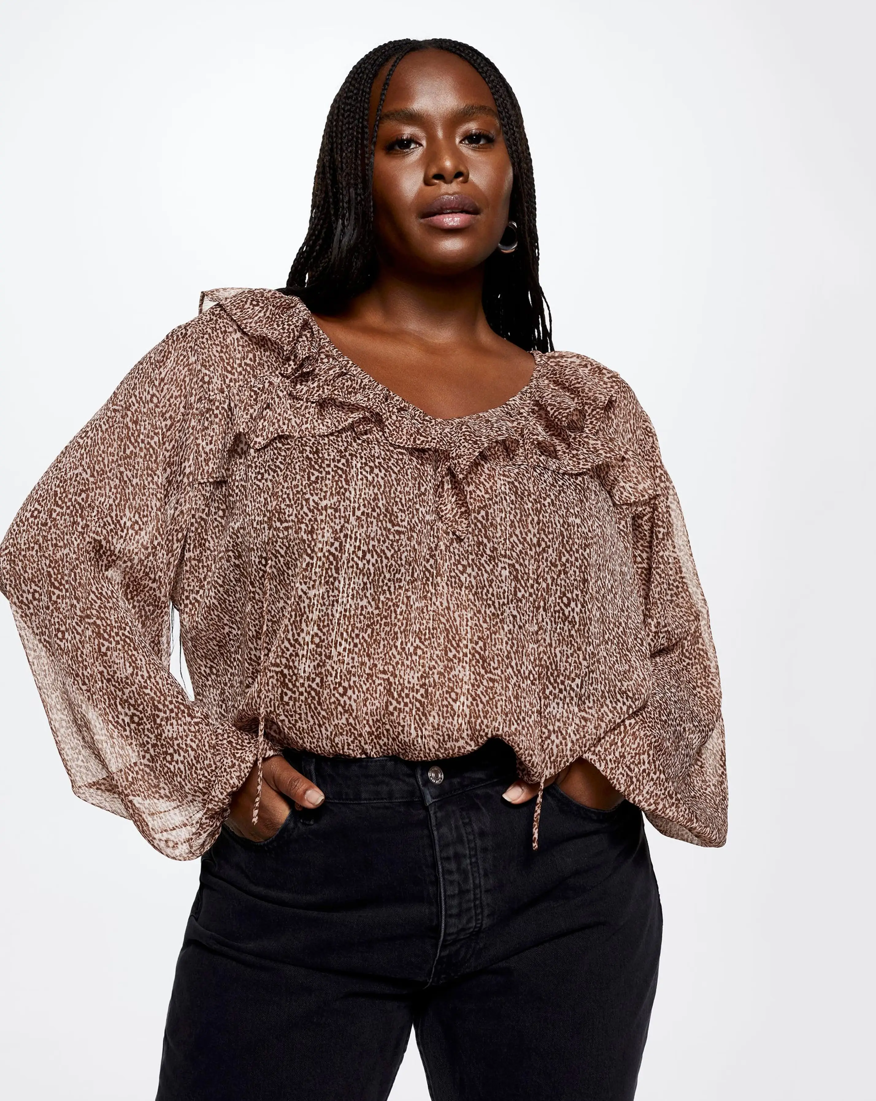 Mango Animal Print Blouse