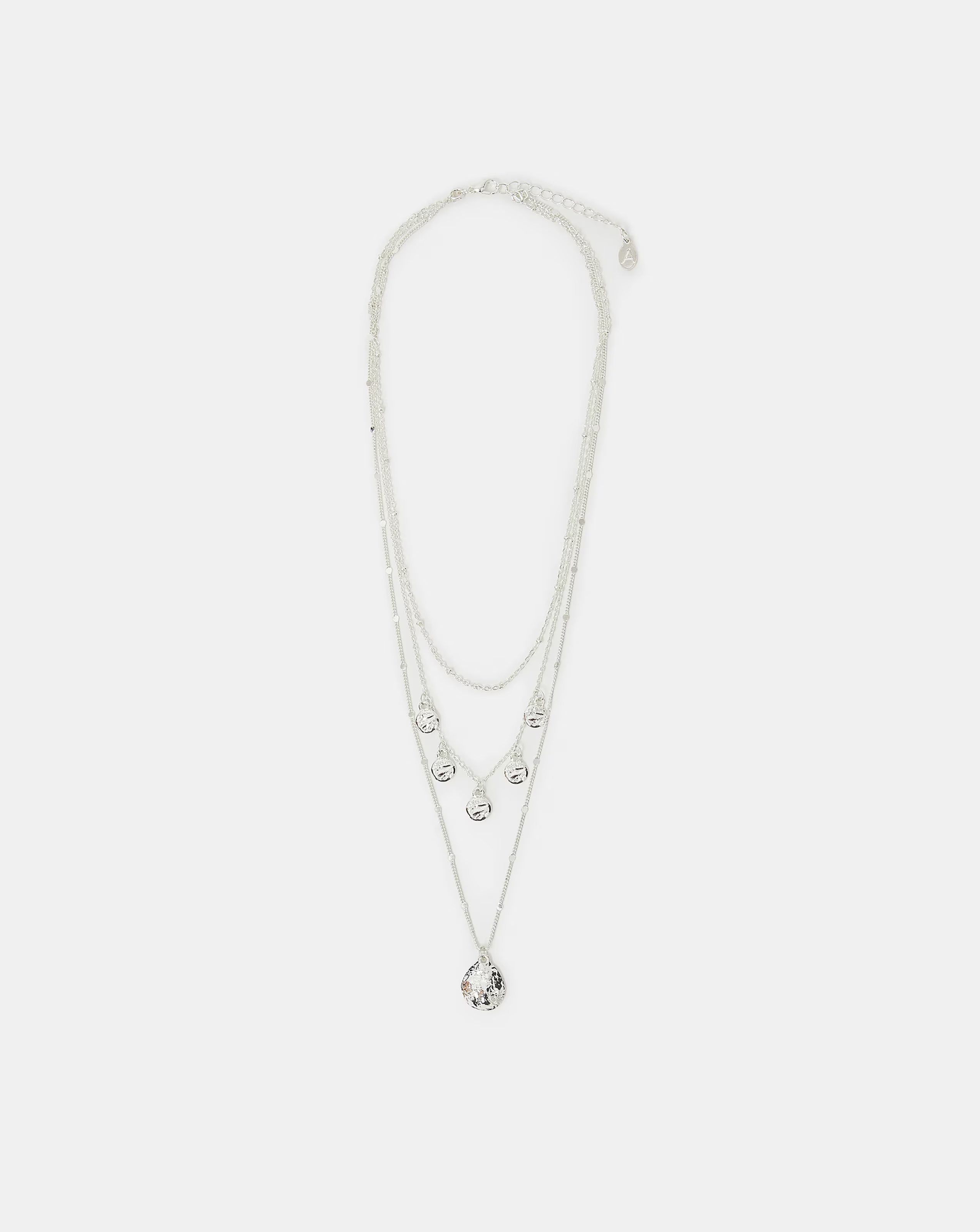 Accessorize Textured Charm Layered Necklace