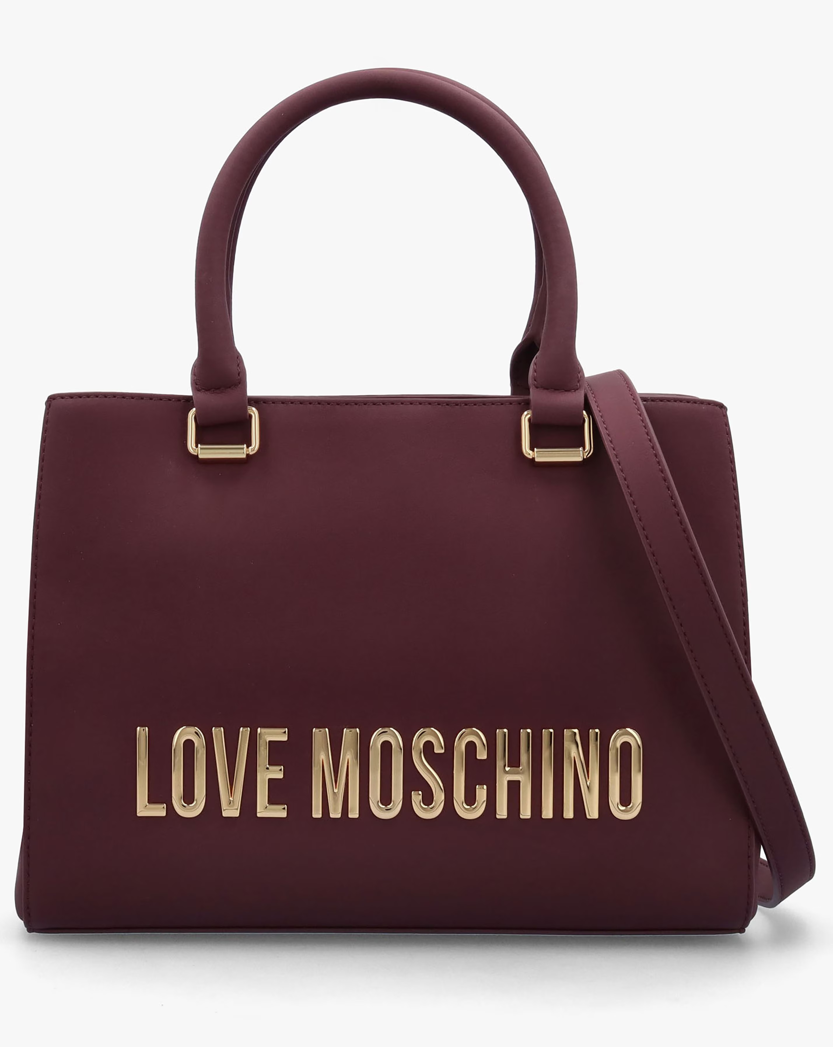 Love Moschino Big Love Burgundy Tote Bag