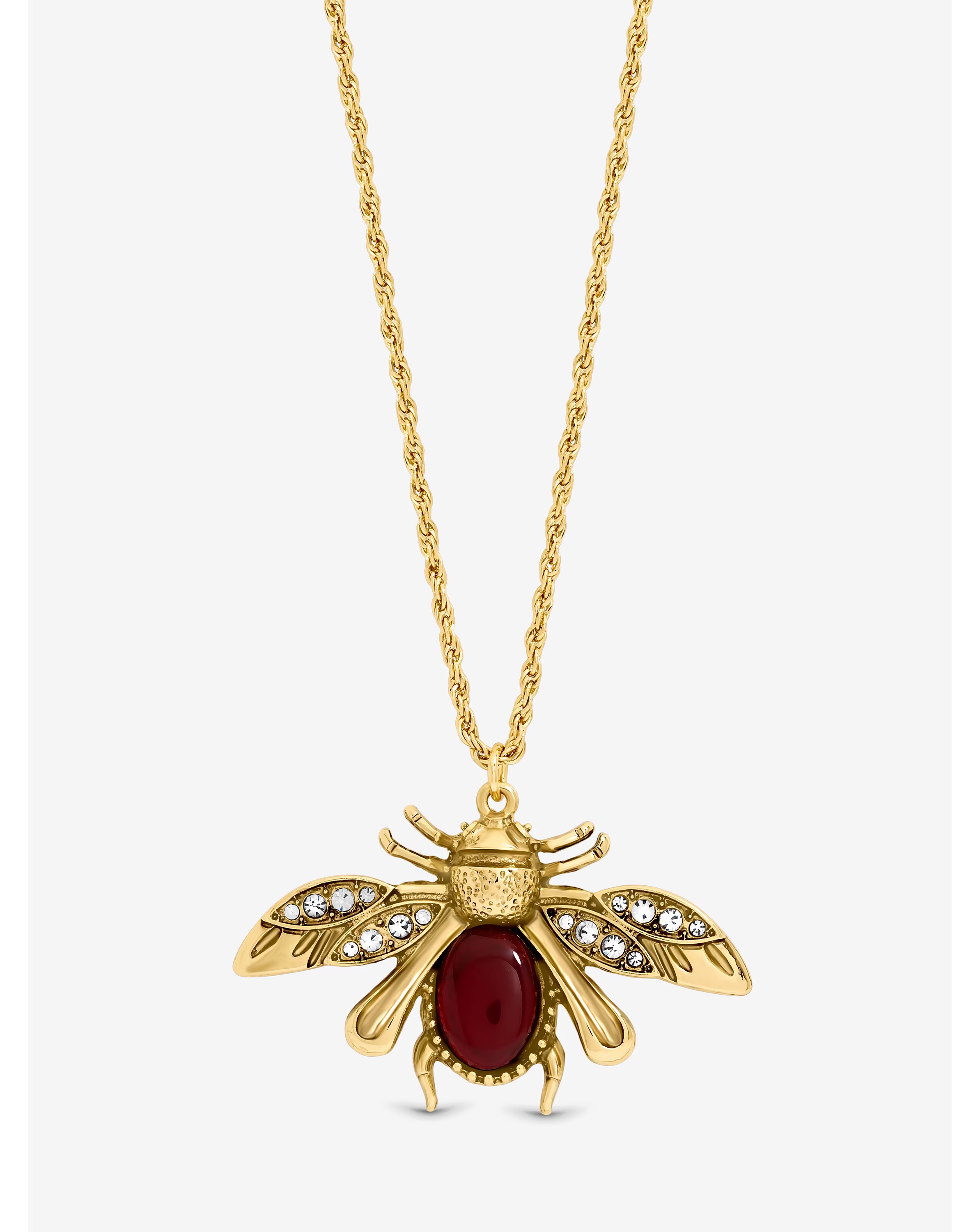 Mood Gold Twisted Rope Insect Long Pendant
