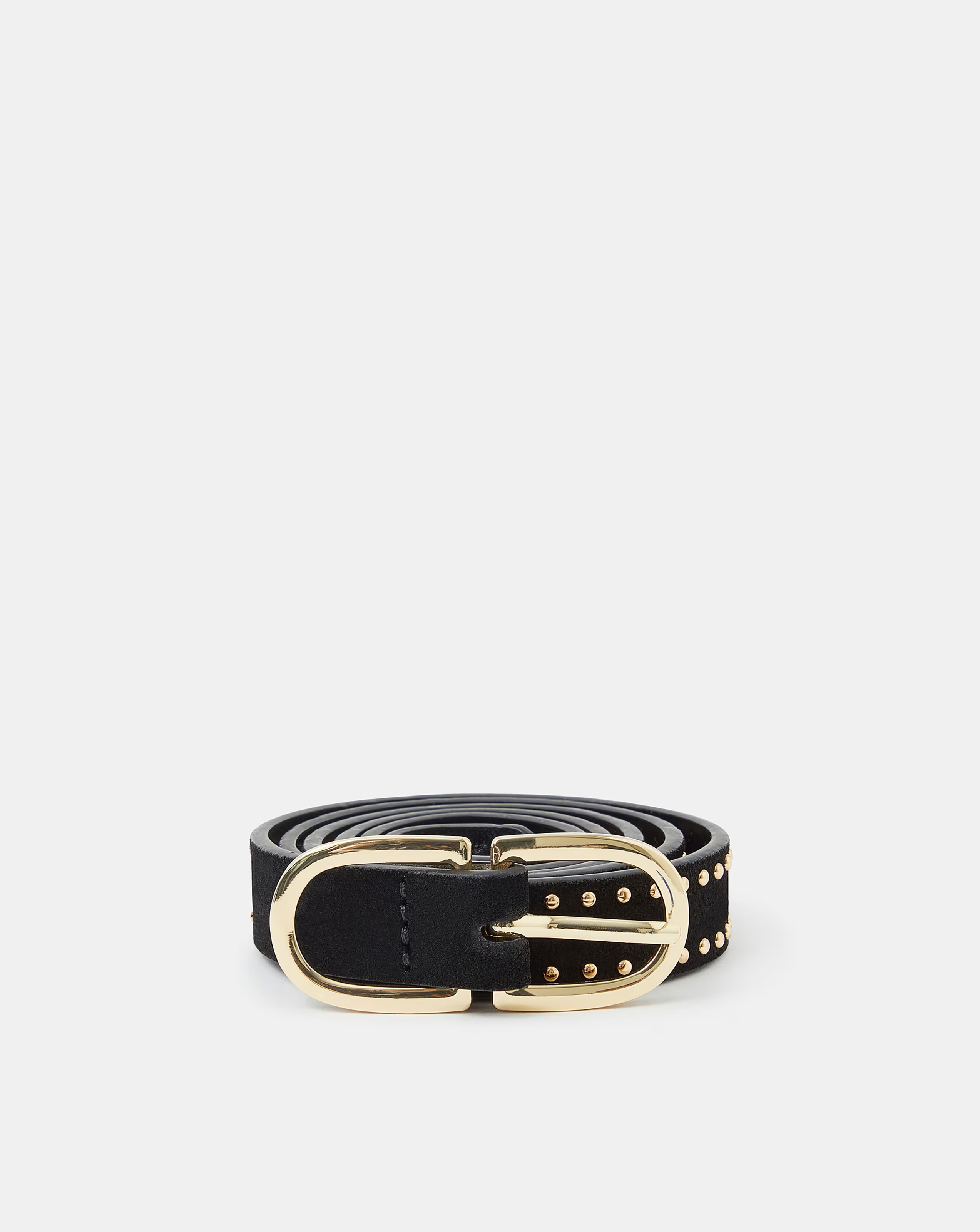 Accessorize Suede Studded Skinny Belt