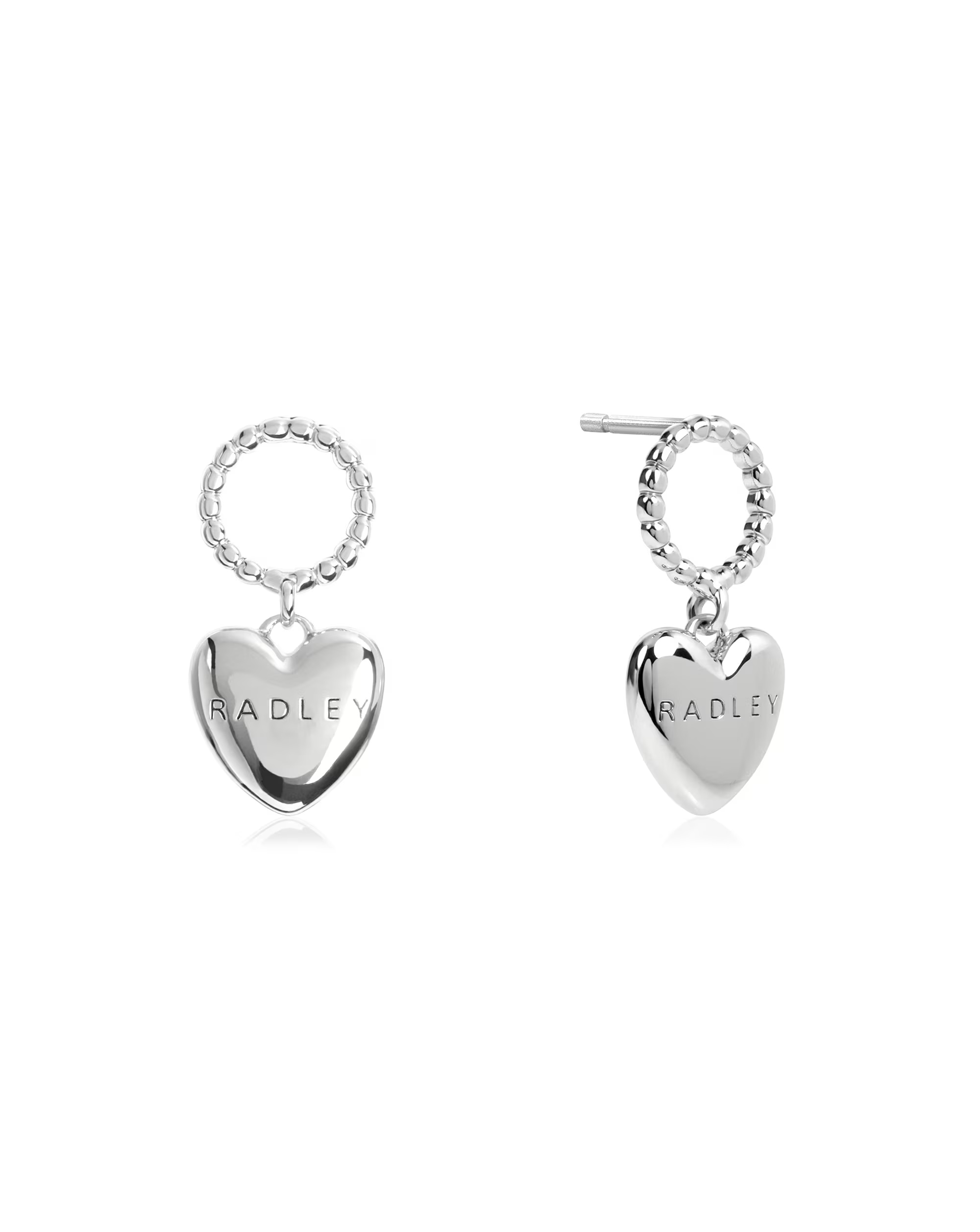 Radley Silver Plated Hanging Heart Earrings