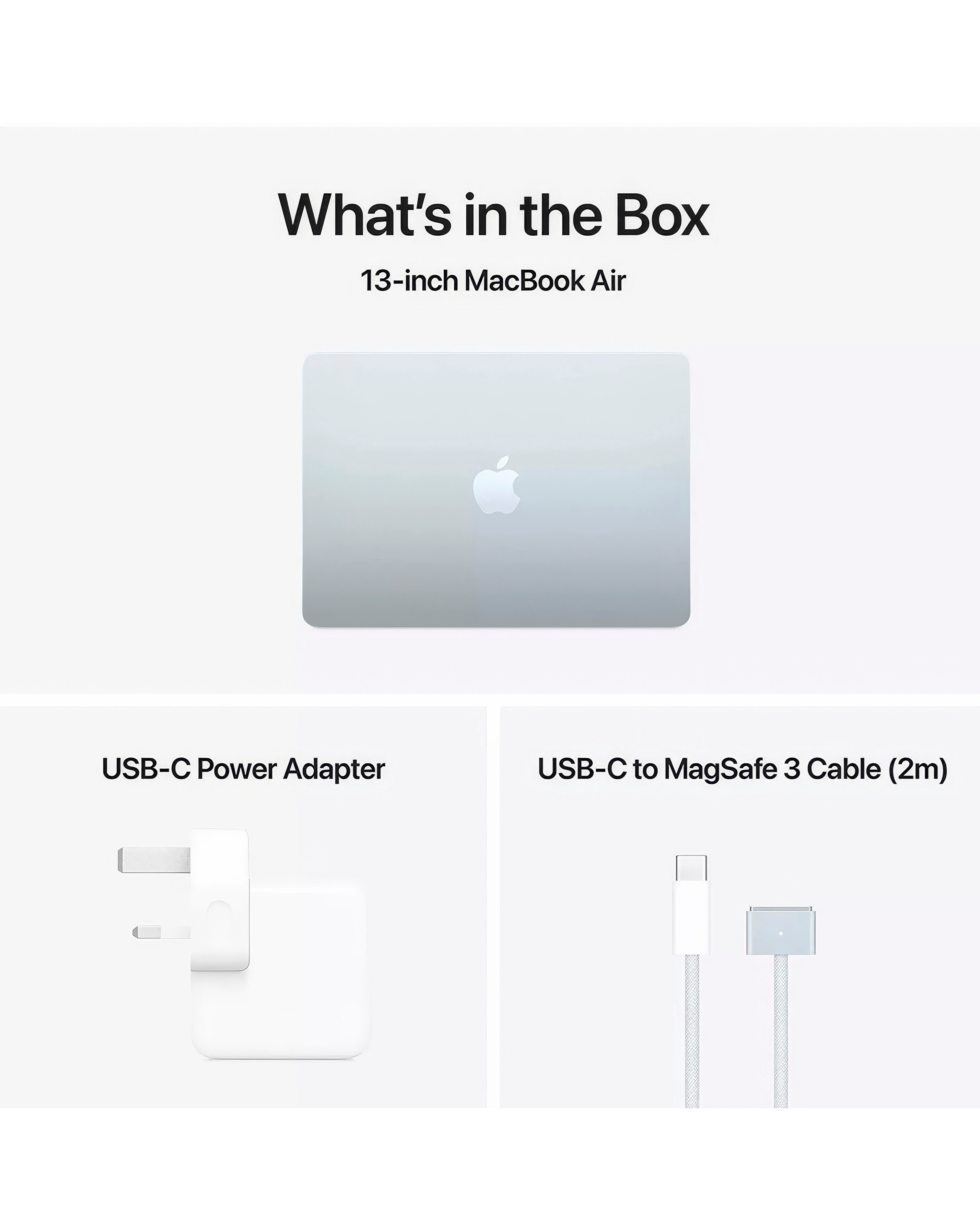 Apple MacBook Air (M4, 2025) 13in 10-Core CPU 8-Core GPU 16GB 256GB - Sky Blue
