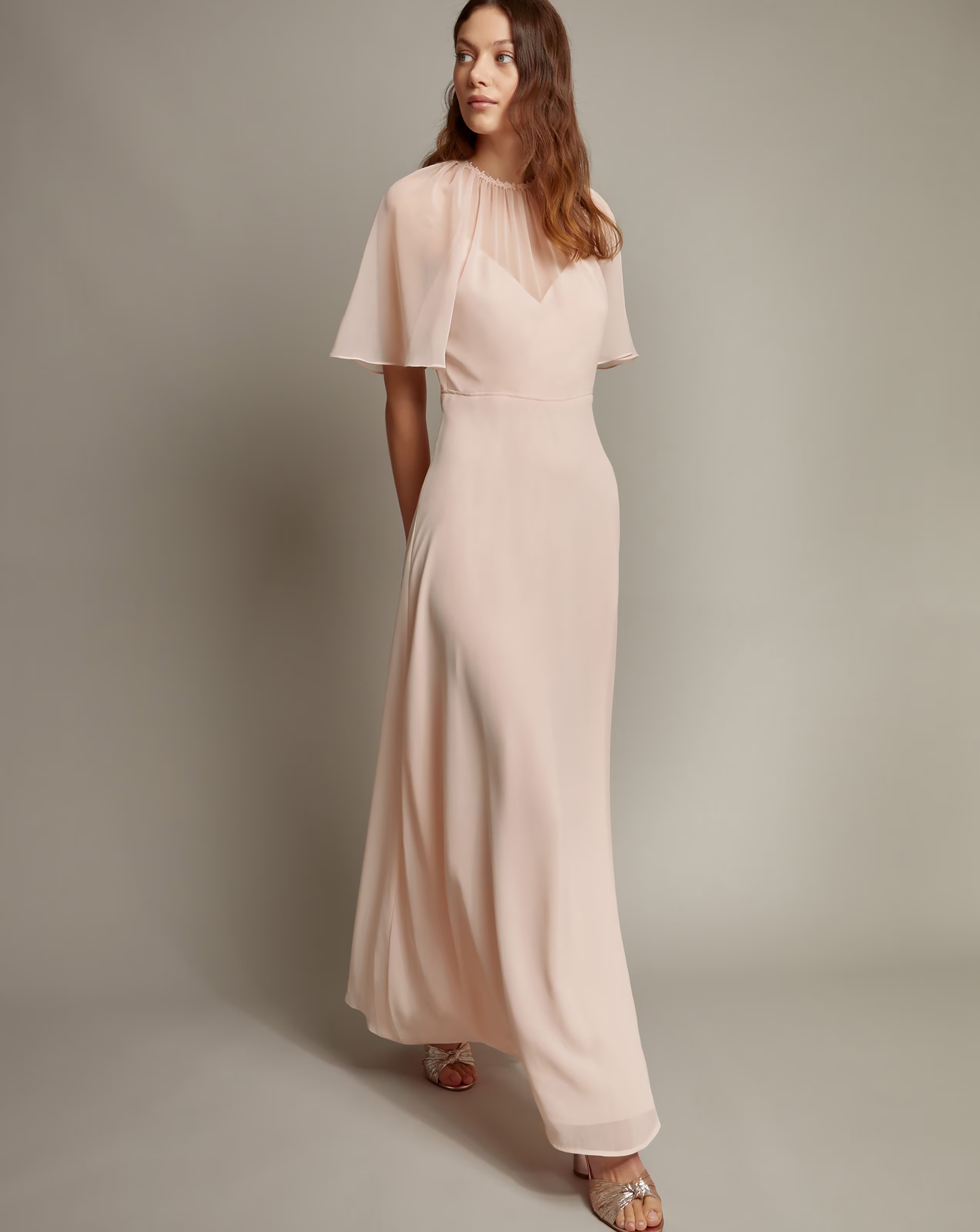 Monsoon Mona Angel Sleeve Maxi Dress