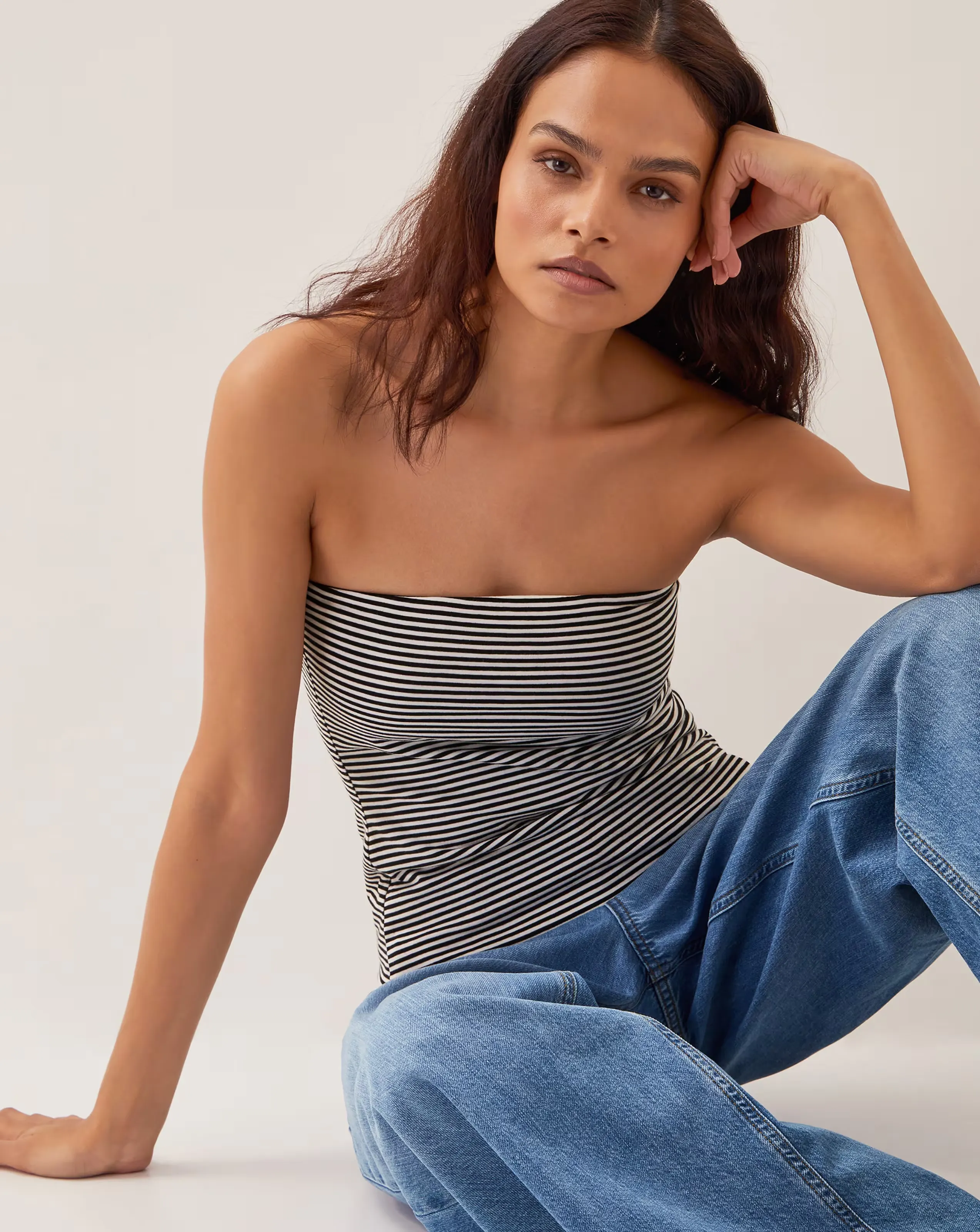 Monsoon Billie Stripe Bandeau Top