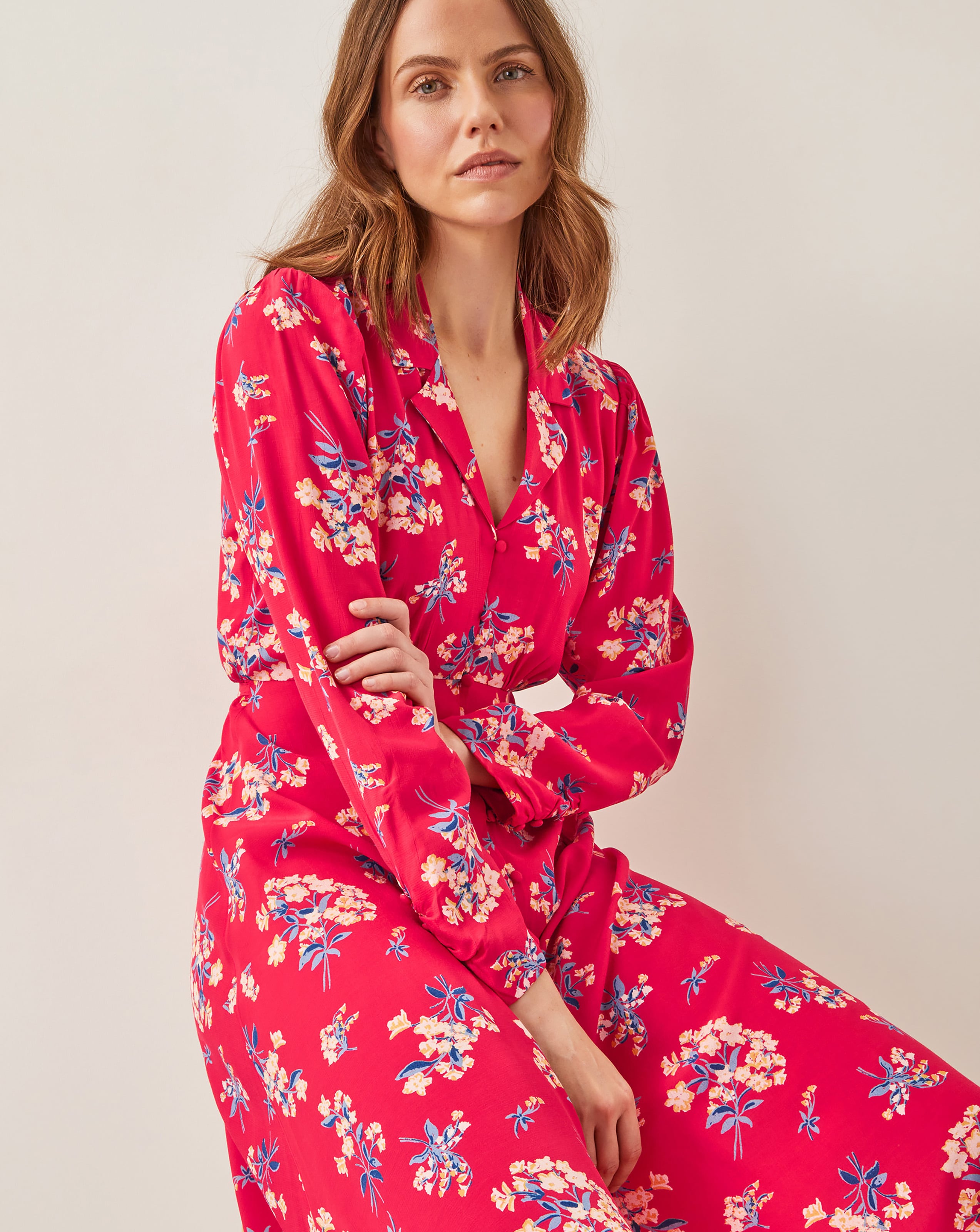 Monsoon Sarah Floral Print Midi Dress