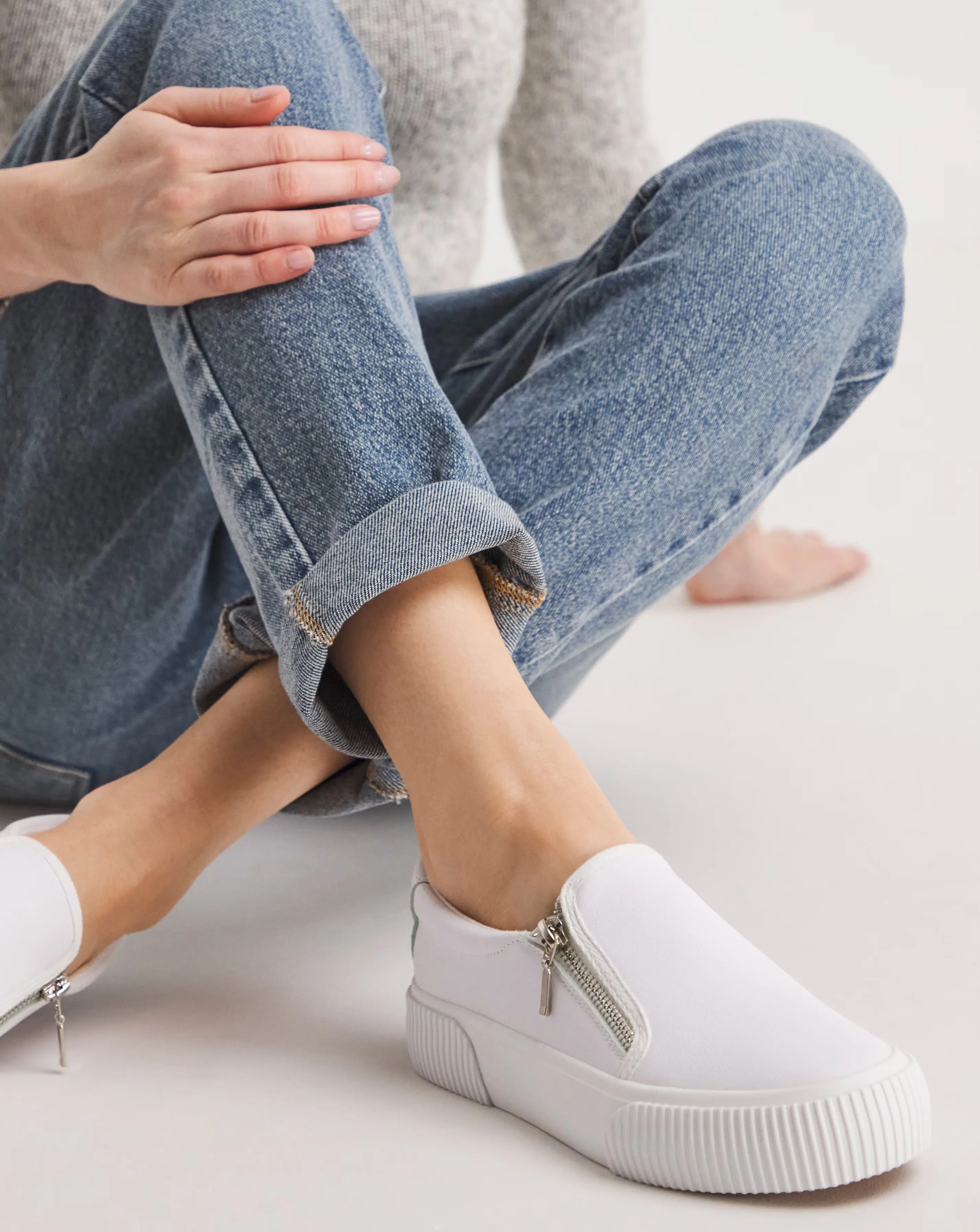 Esme Side Zip Trainers - Extra Wide Fit (EEE)