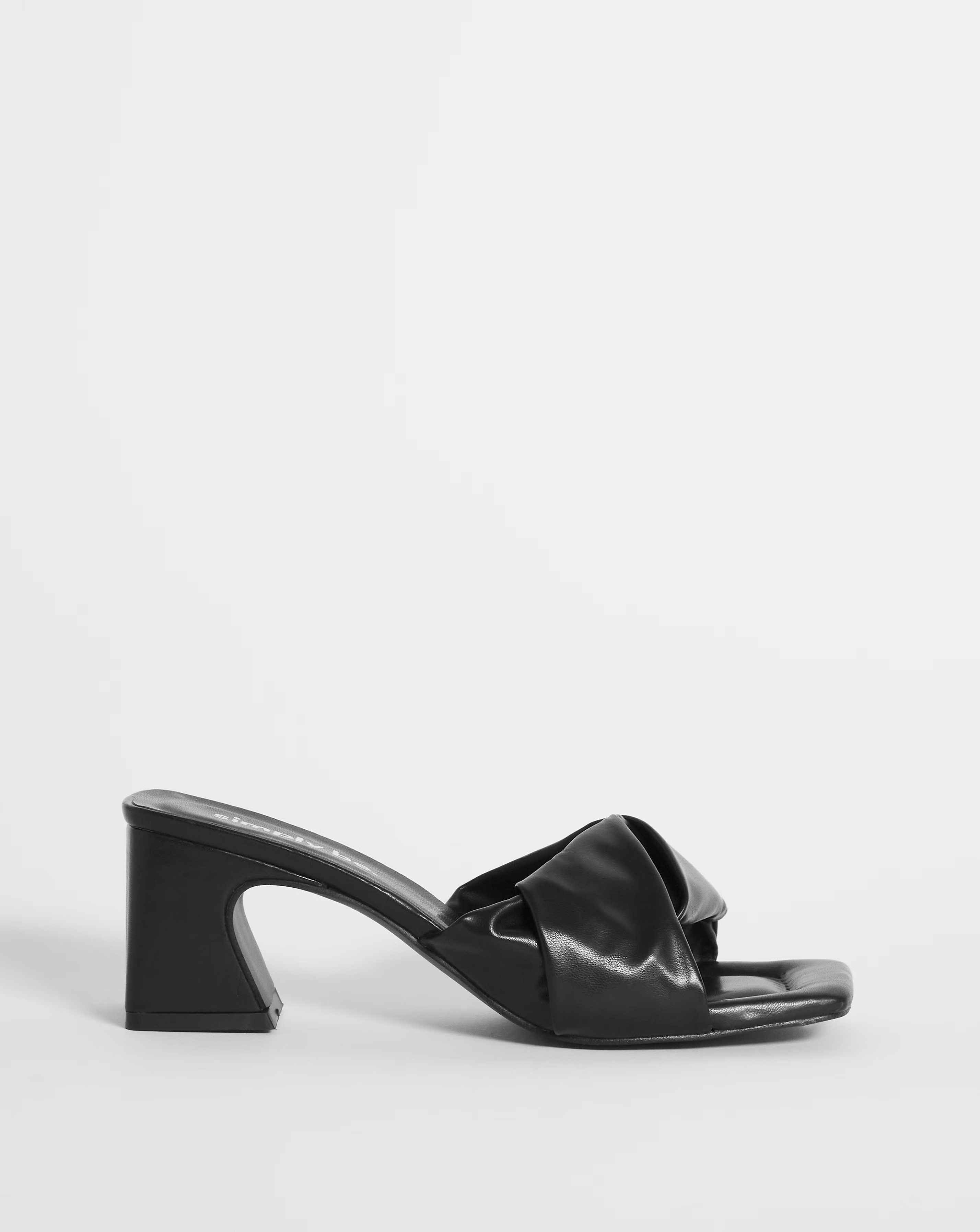 Dakota Volume Block Heeled Mule Sandals - Wide Fit (E)