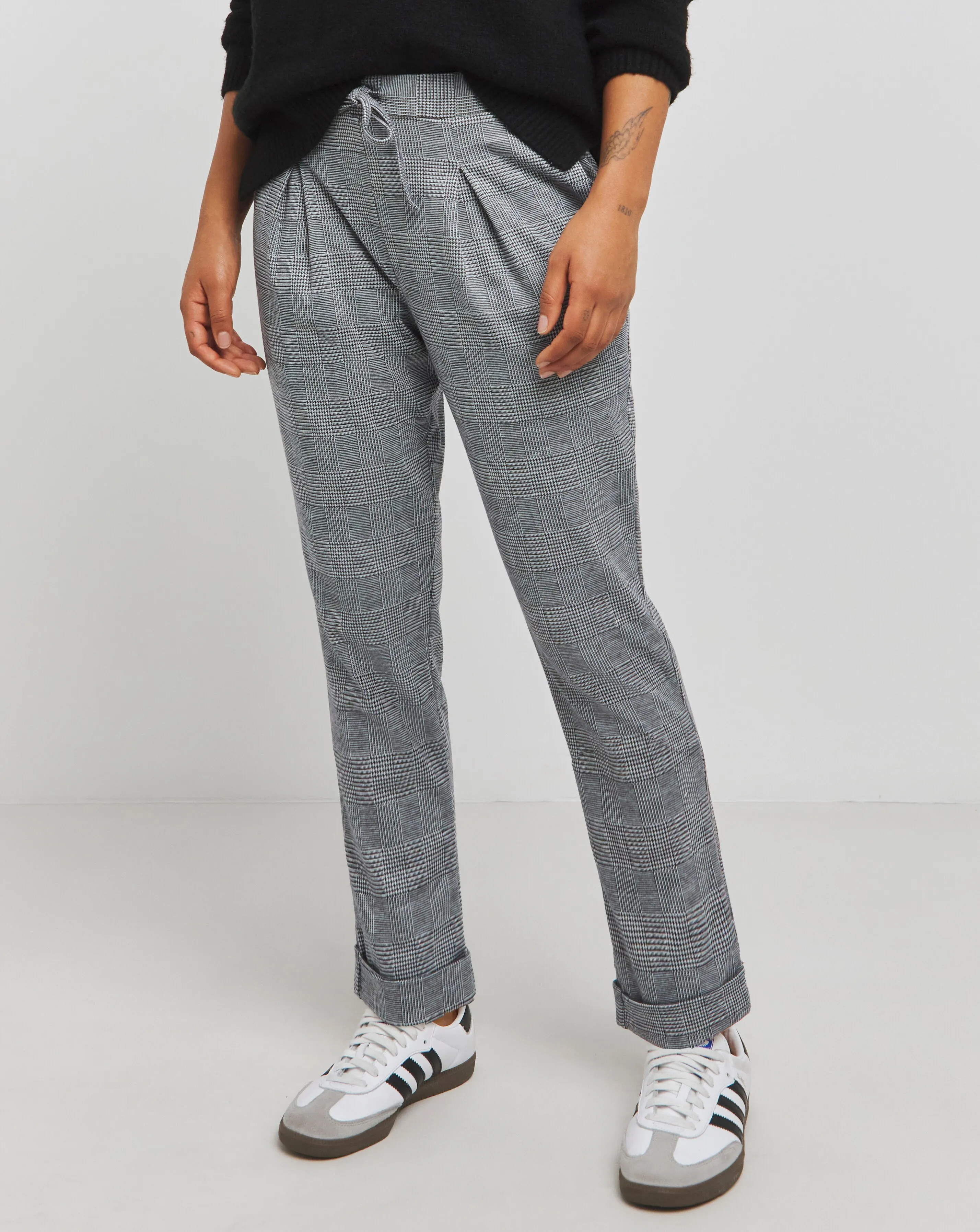 Check Tapered Trousers
