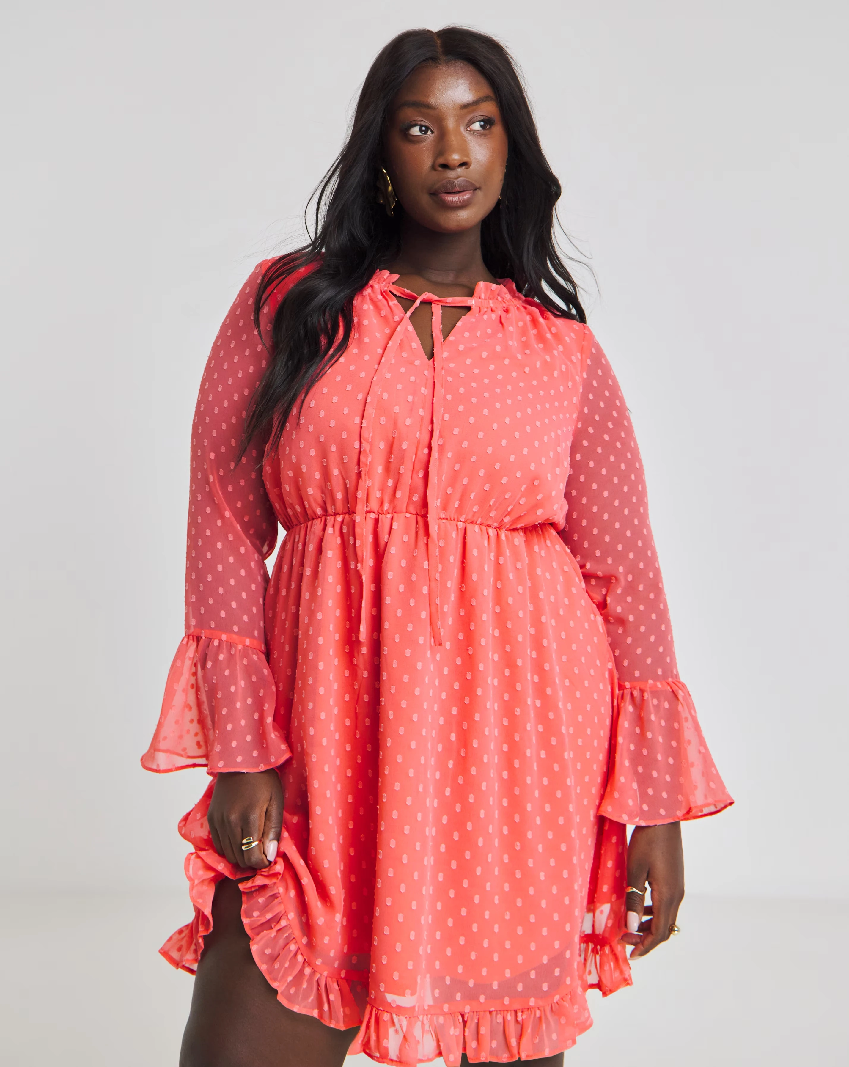 88937-pink-dobby-tie-neck-skater-dress-1.jpg