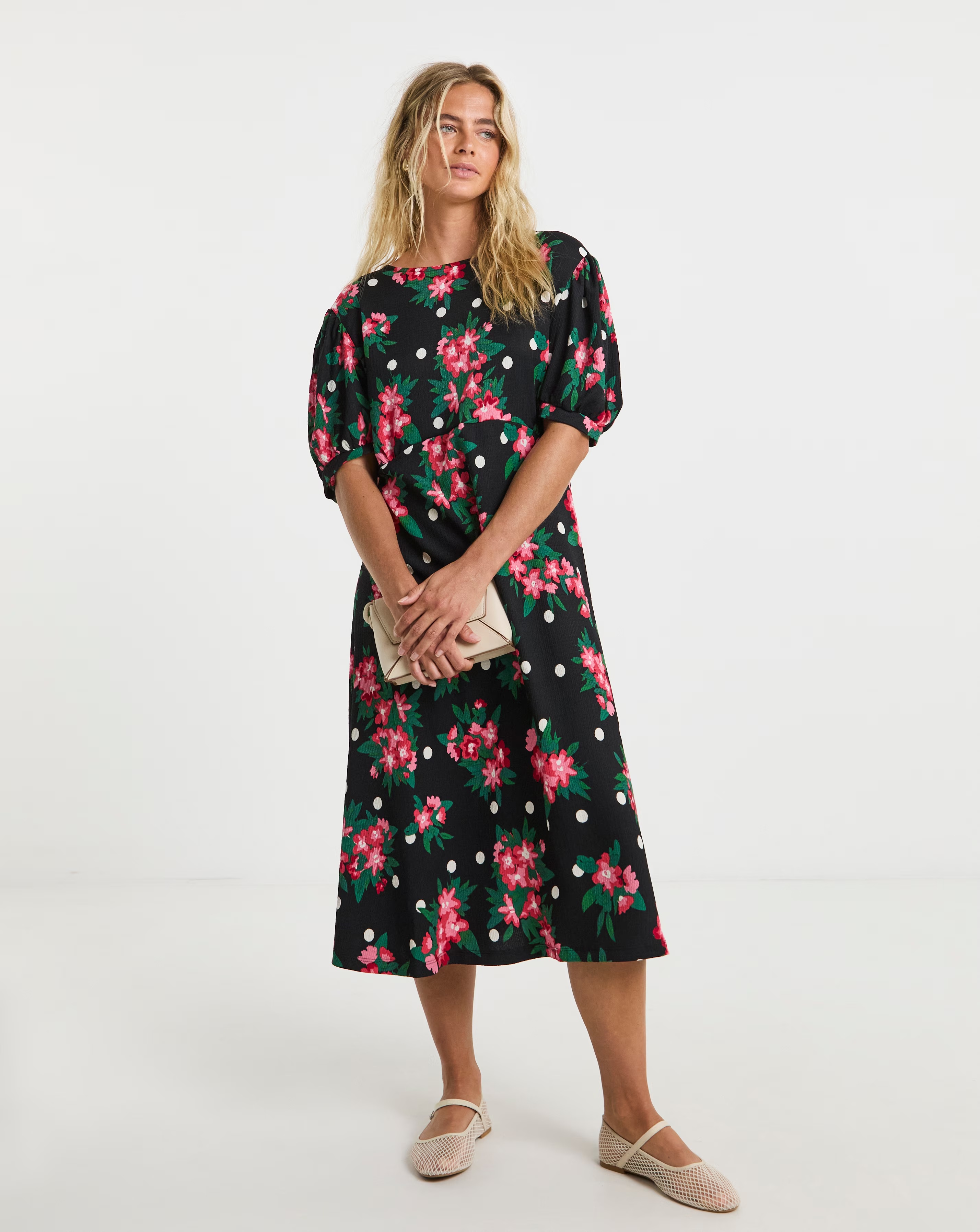 89028-mixed-print-waffle-puff-sleeve-a-line-midi-dress-1.jpg