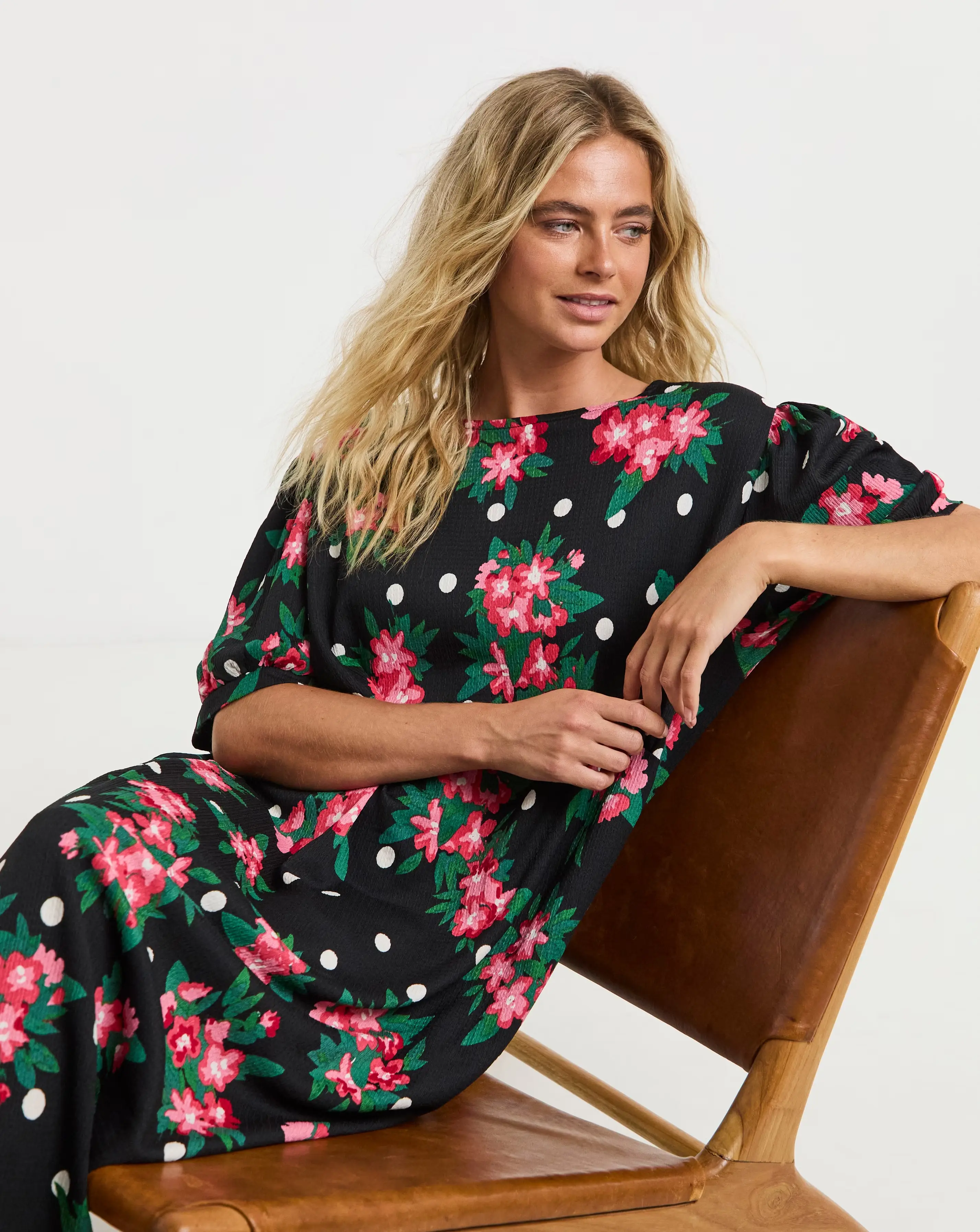 89028-mixed-print-waffle-puff-sleeve-a-line-midi-dress-1.jpg