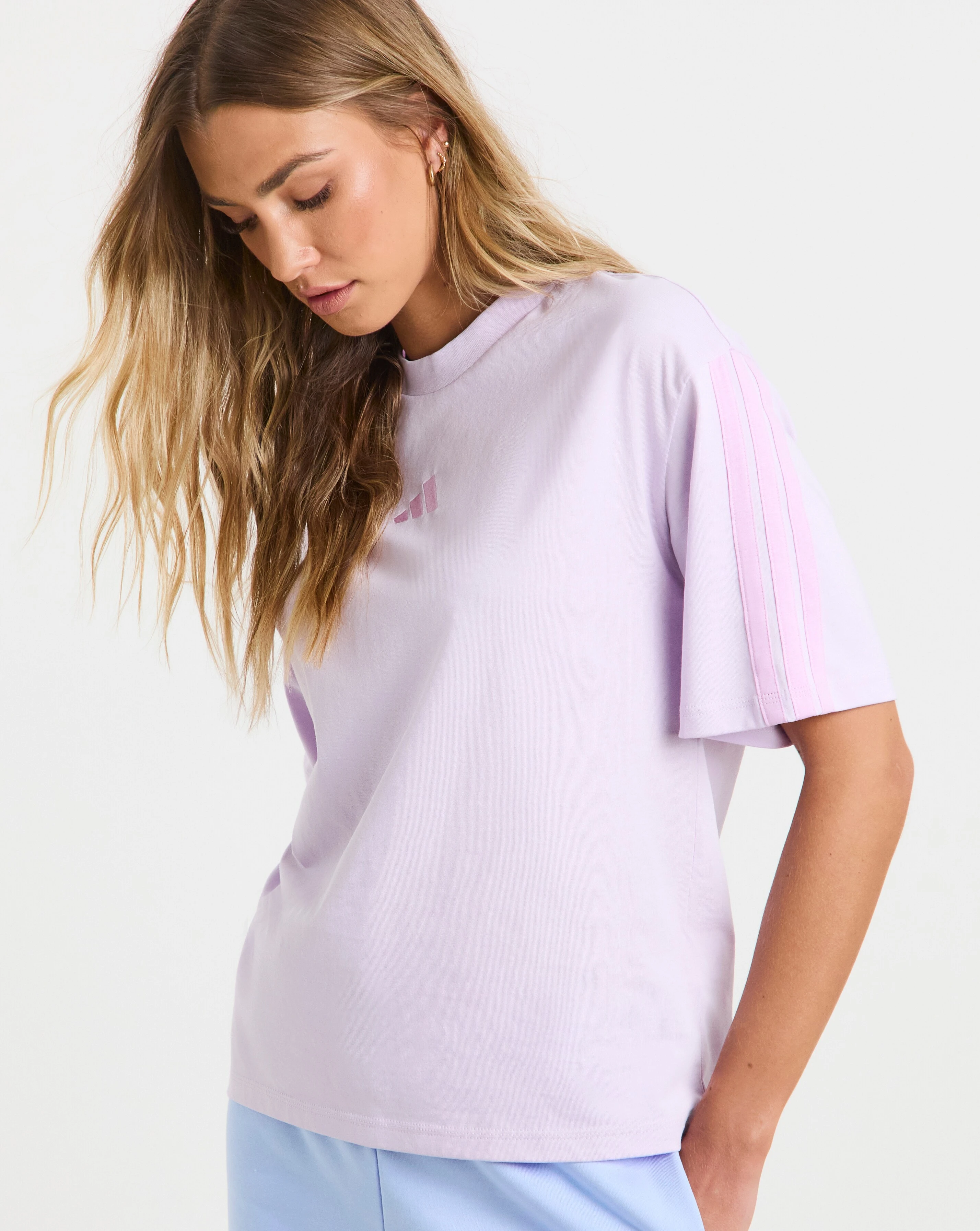 adidas 3 Stripes Boyfriend T-Shirt