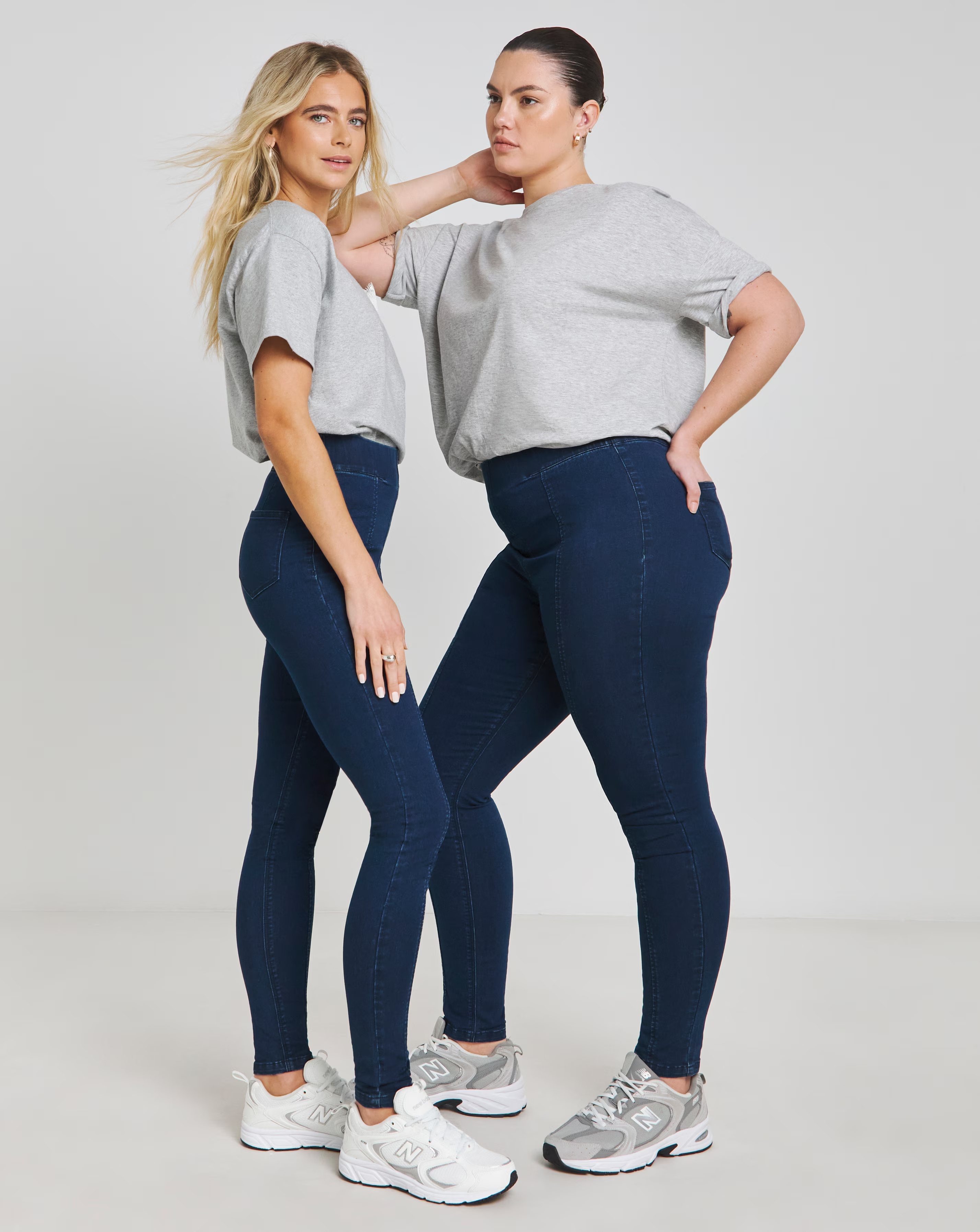 Indigo Stretch Seamed Skinny Jeggings