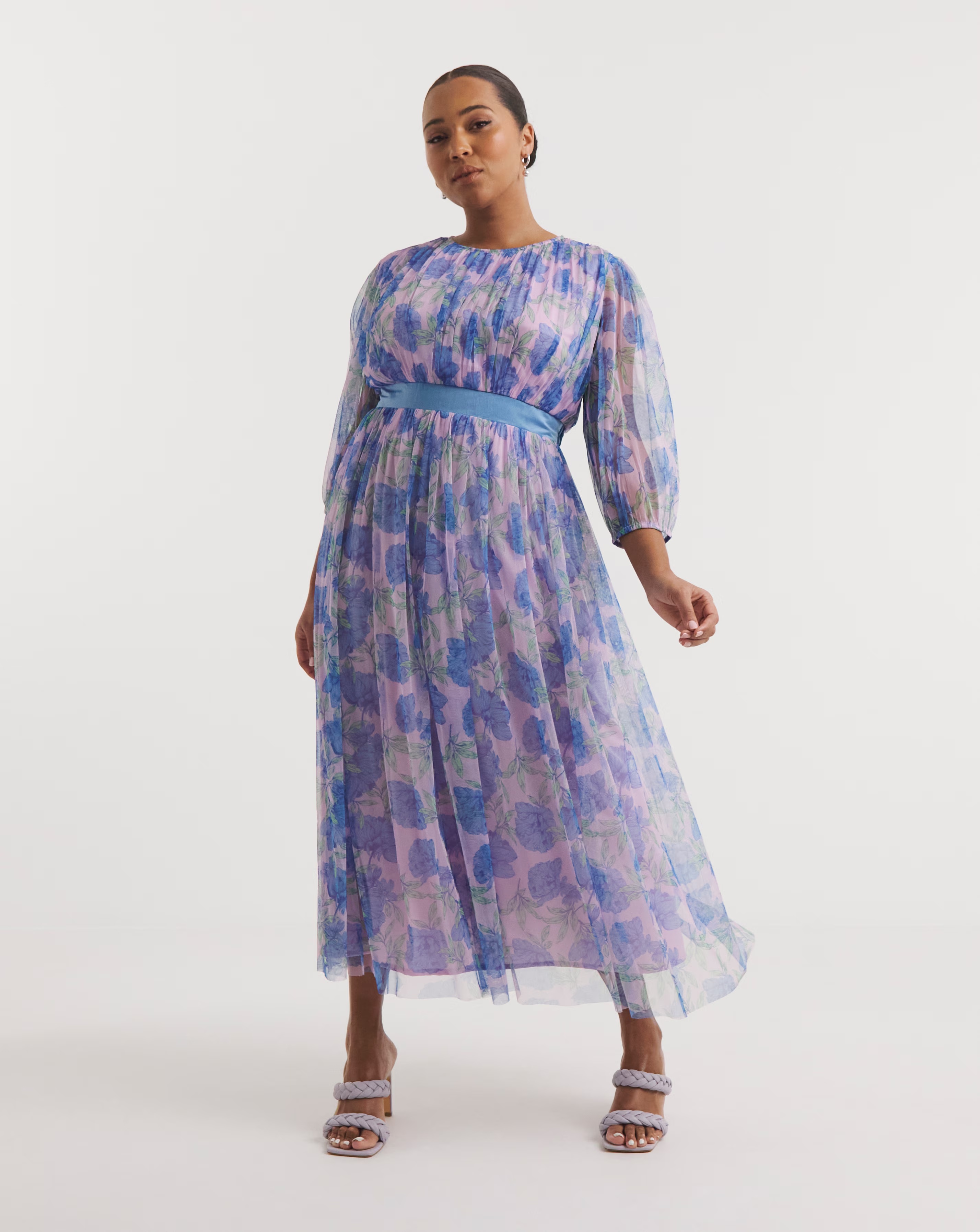 Joanna Hope Mesh Maxi Dress