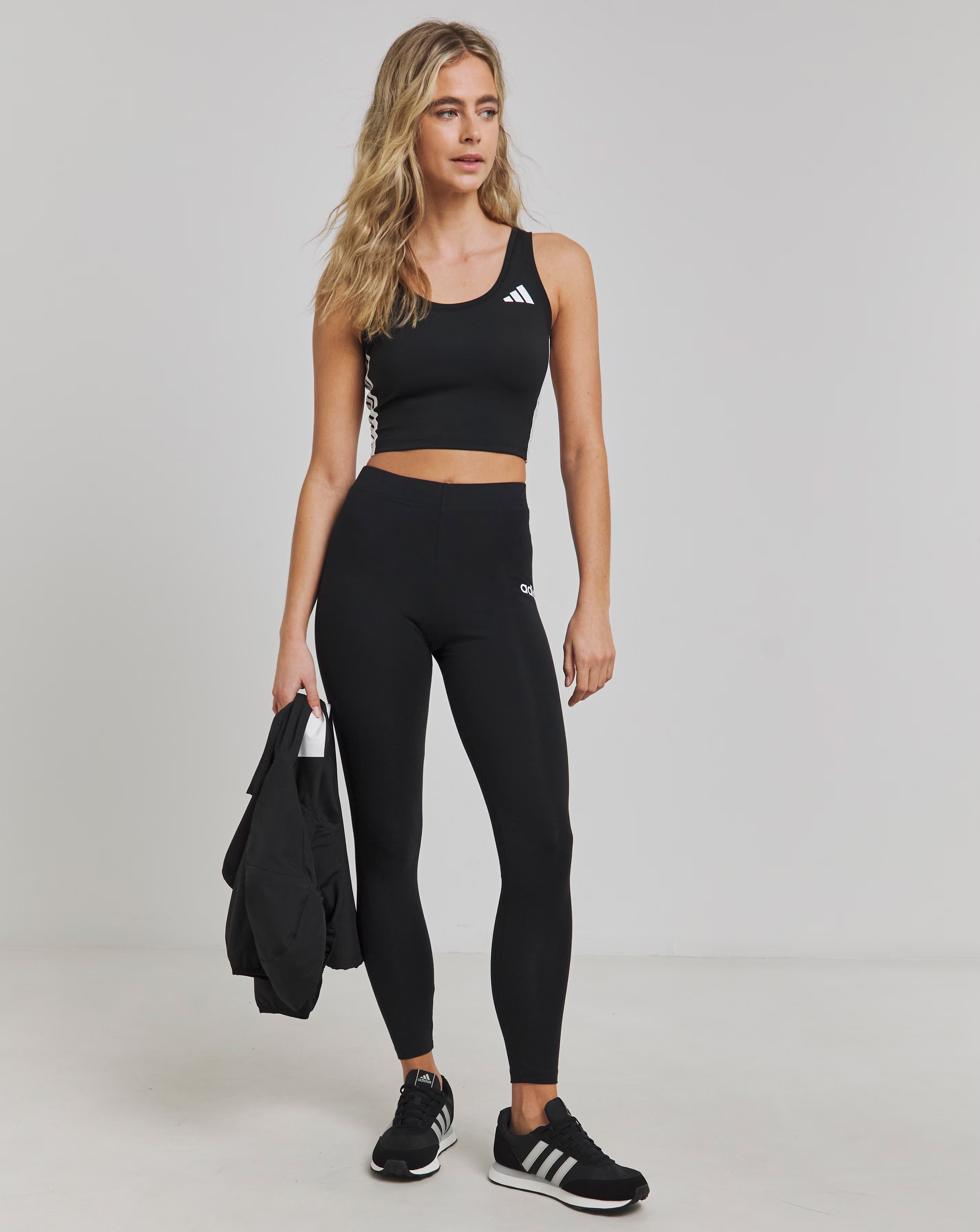 adidas Train Essentials 3 Stripes Cropped Tank