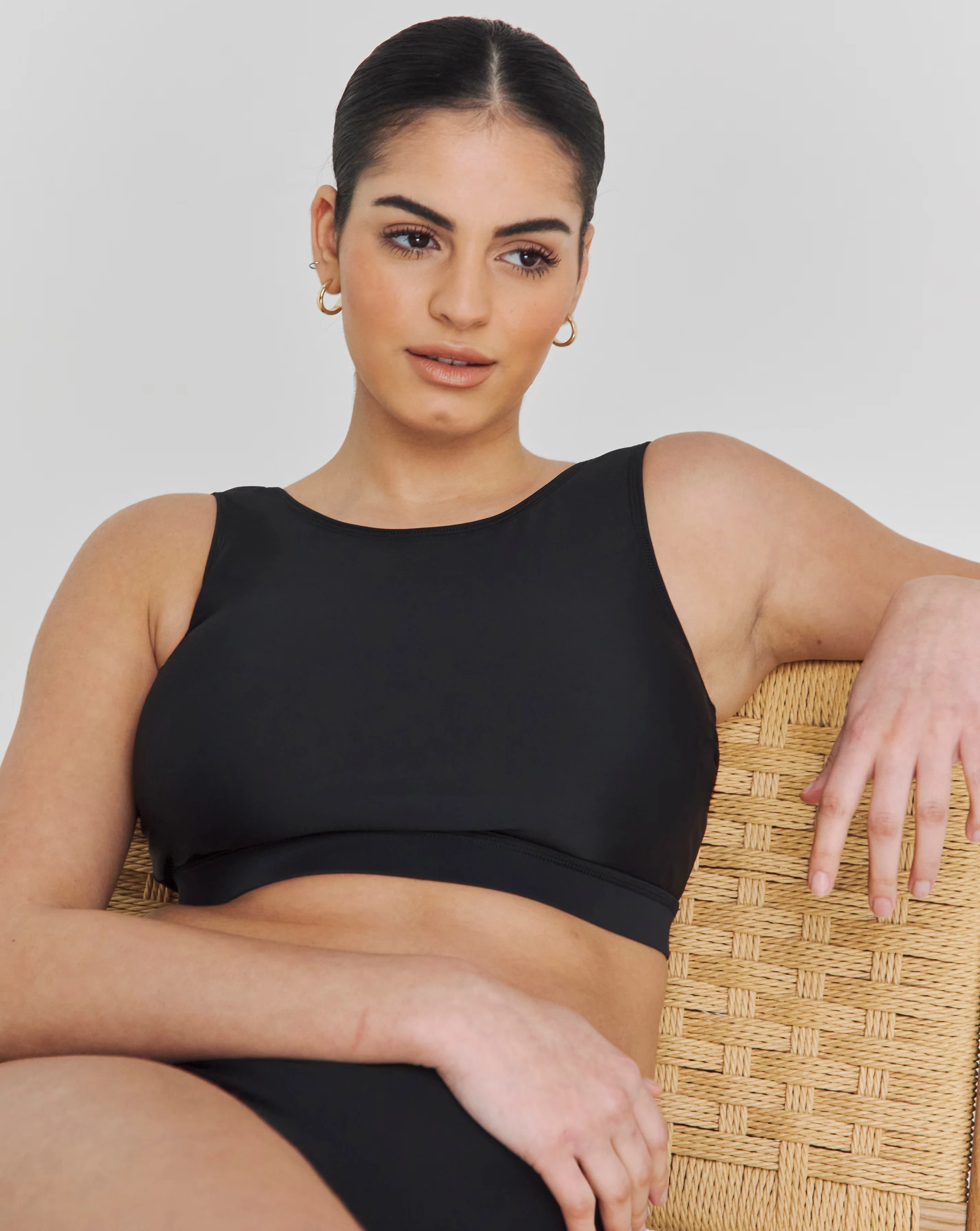 Simply Be Sports Cut Out  Detail Bikini Top