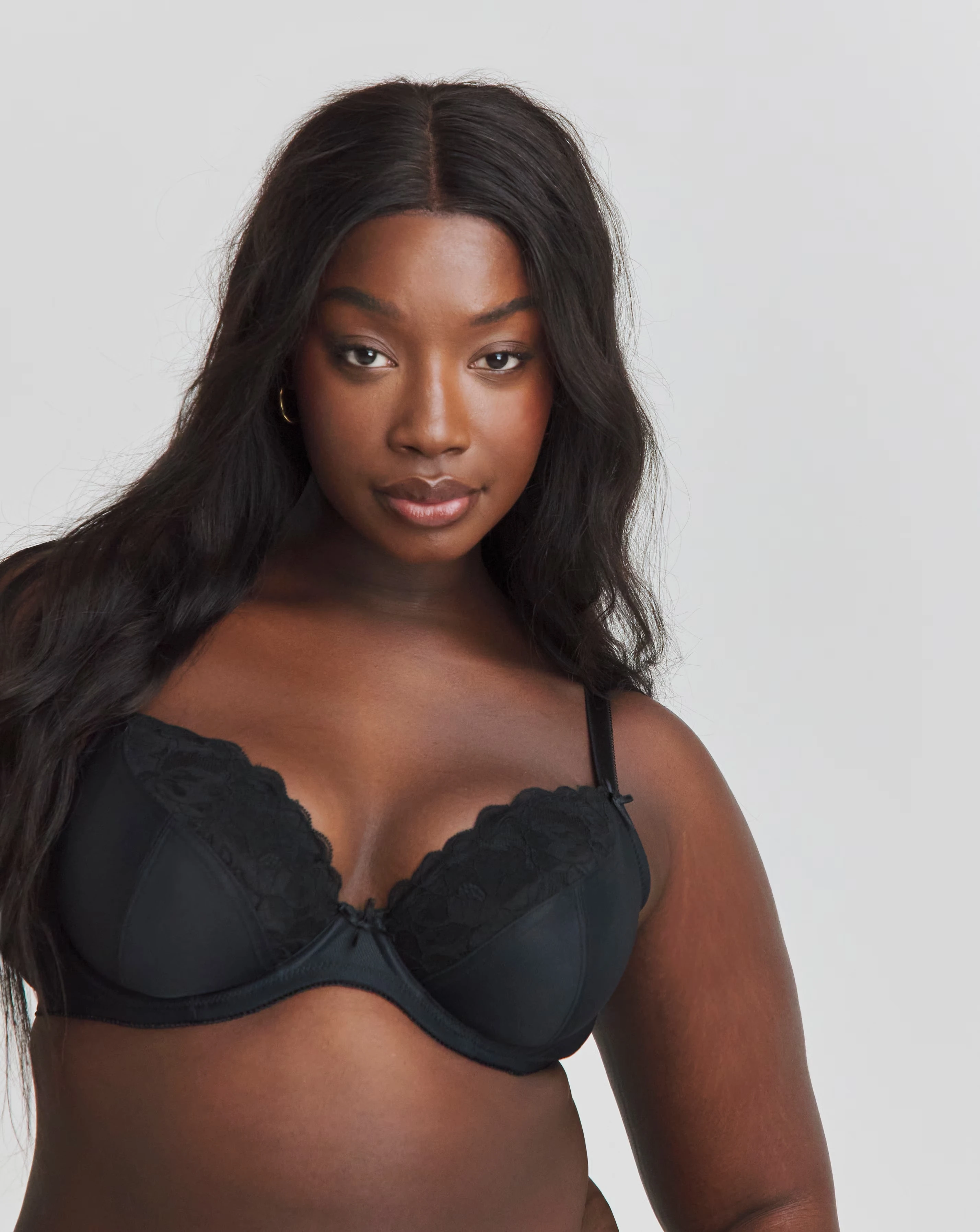 Pretty Secrets Ivy Lace Plunge Bra (B-F) Black 1 96707-pretty-secrets-ivy-lace-plunge-bra-b-f-black-1.webp