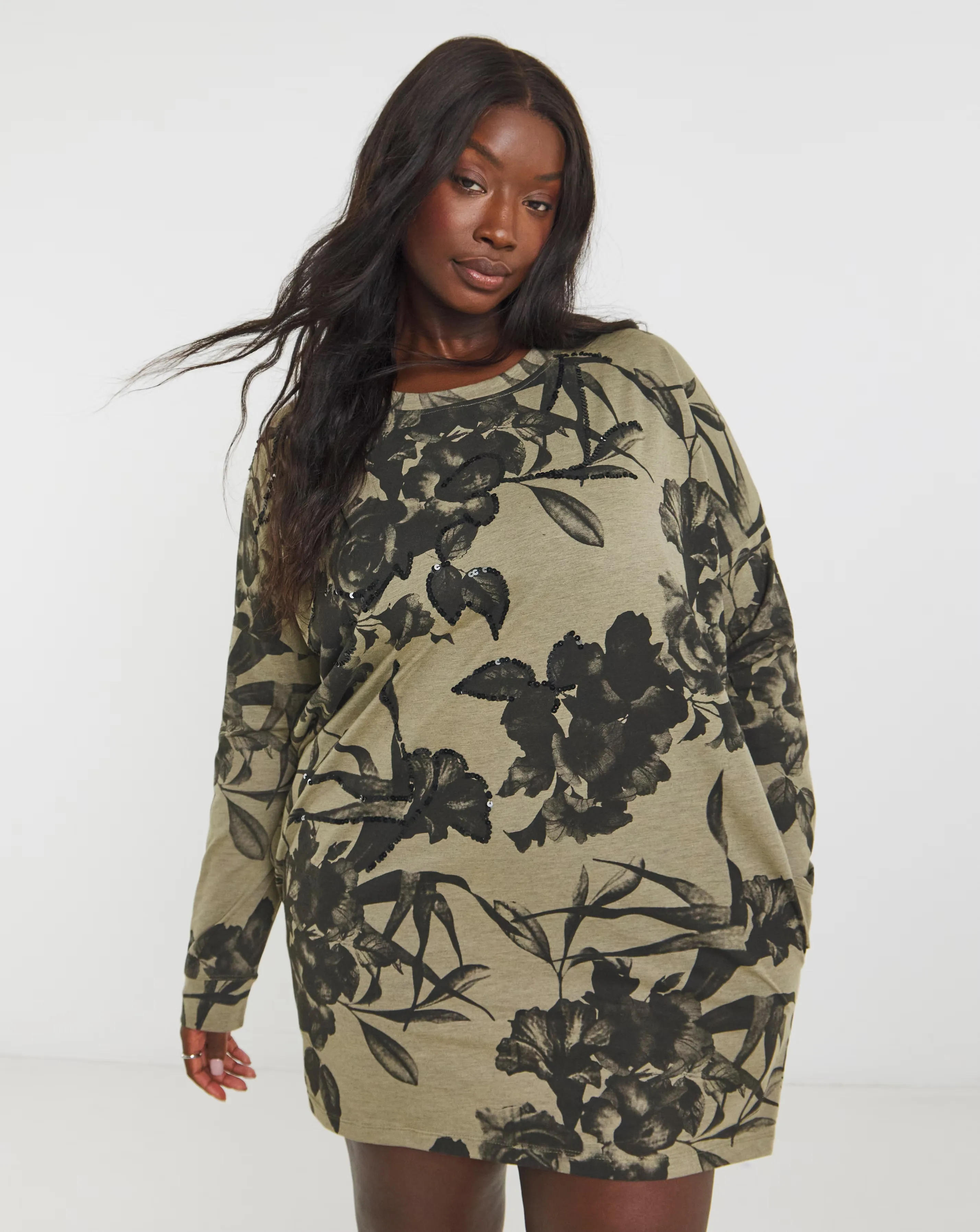 Religion Floral Mini Flint Dress
