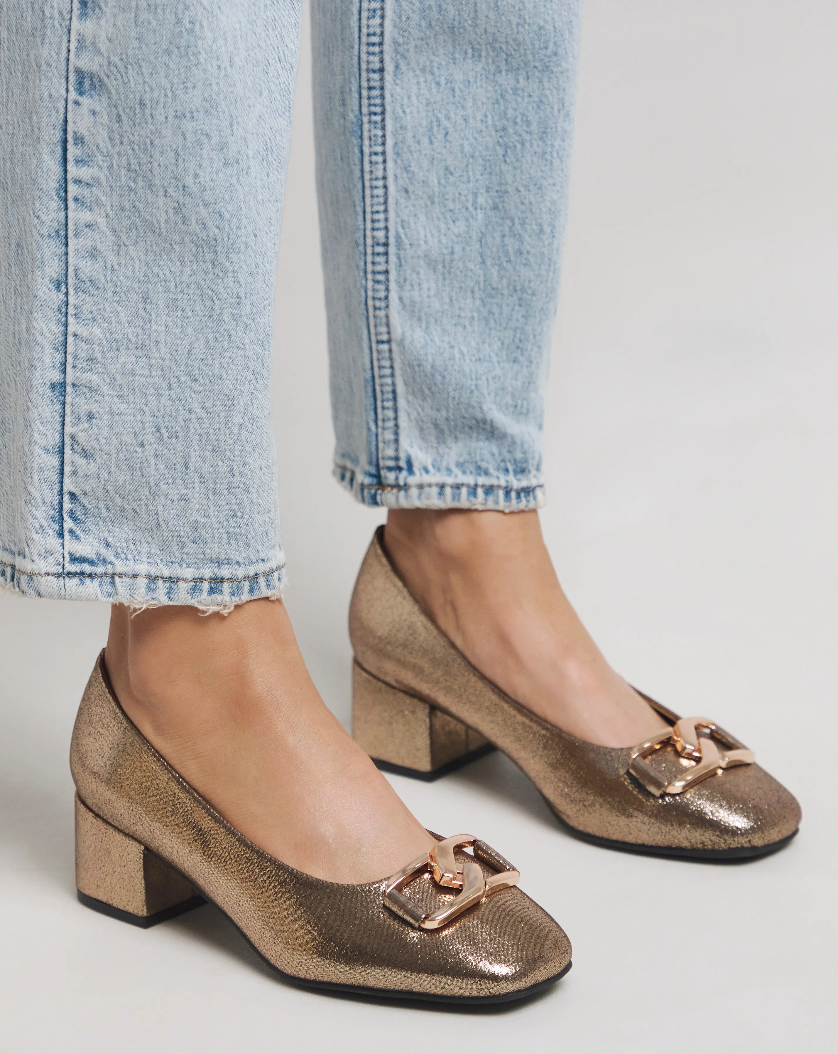 Heavenly Soles April Low Heel Trim Court Shoe Extra Wide EEE Fit