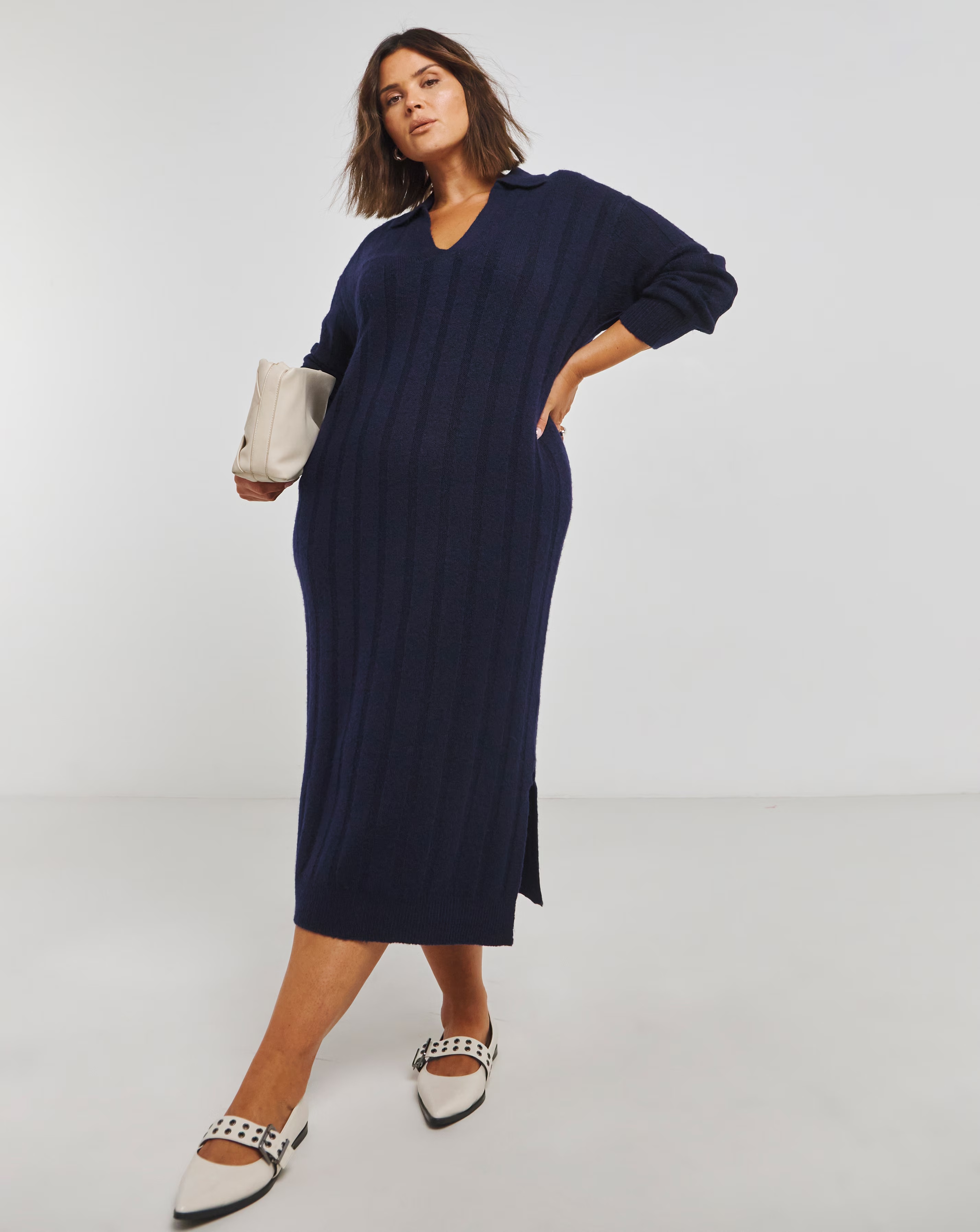 Navy Rib Collar Knitted Midaxi Dress 1 97983-navy-rib-collar-knitted-midaxi-dress-1.jpg