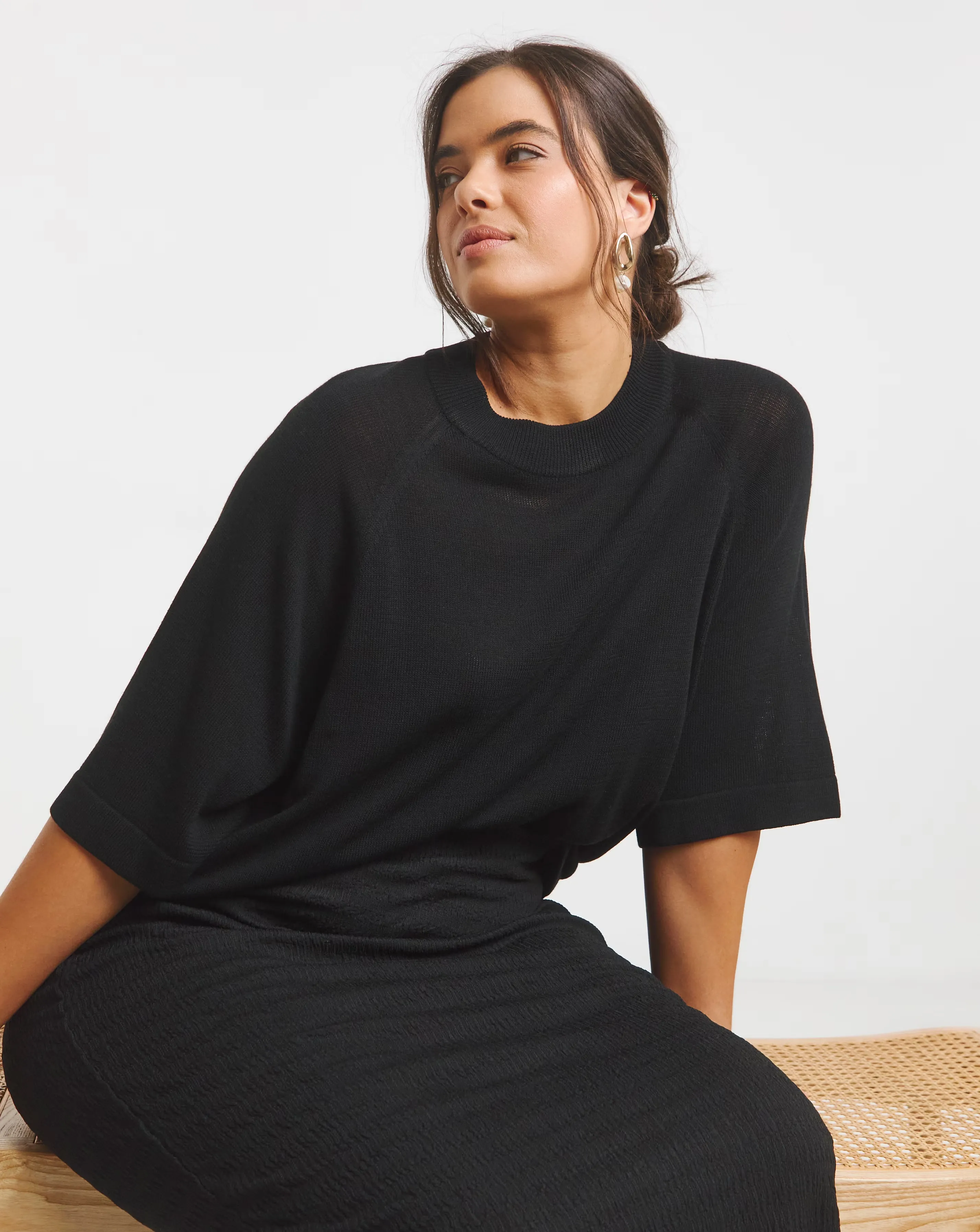 Simply Be Black Short Sleeve Boxy Knitted Jumper 1 98421-simply-be-black-short-sleeve-boxy-knitted-jumper-1.webp