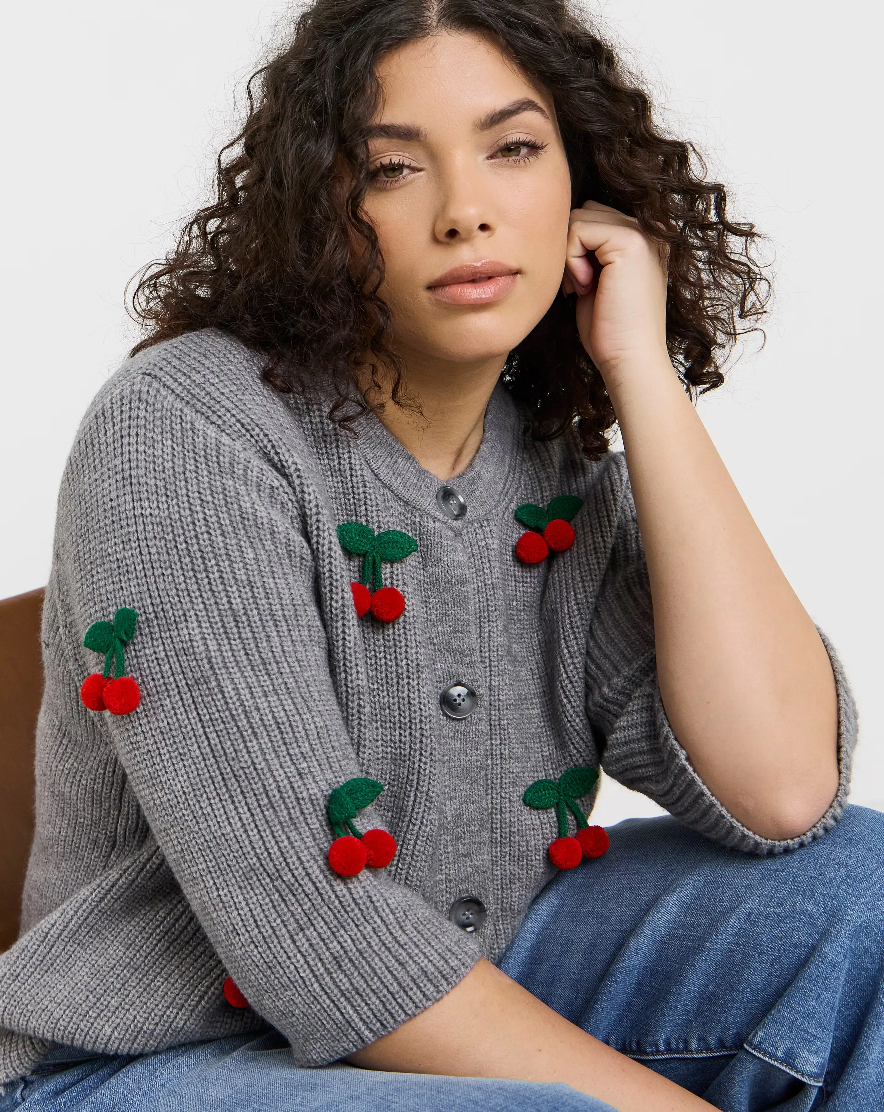 Simply Be Grey Short Sleeve Cherry Applique Cardigan 1 99231-simply-be-grey-short-sleeve-cherry-applique-cardigan-1.webp