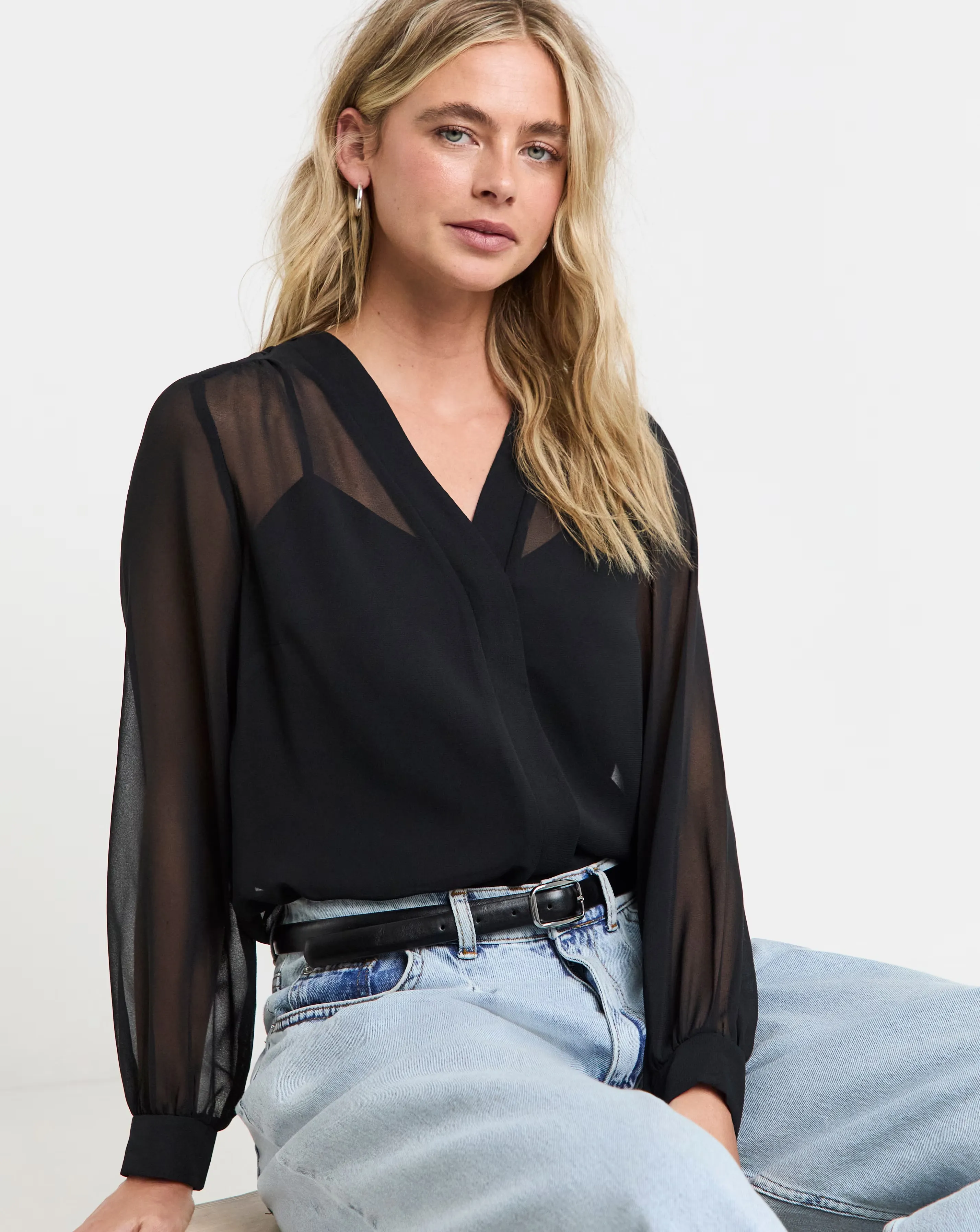 Black Long Sleeve V Neck Sheer Shirt 1 99856-black-long-sleeve-v-neck-sheer-shirt-1.webp